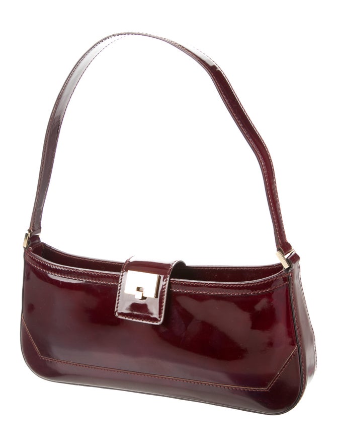 Salvatore Ferragamo Small Vintage Patent Leather Shoulder Bag