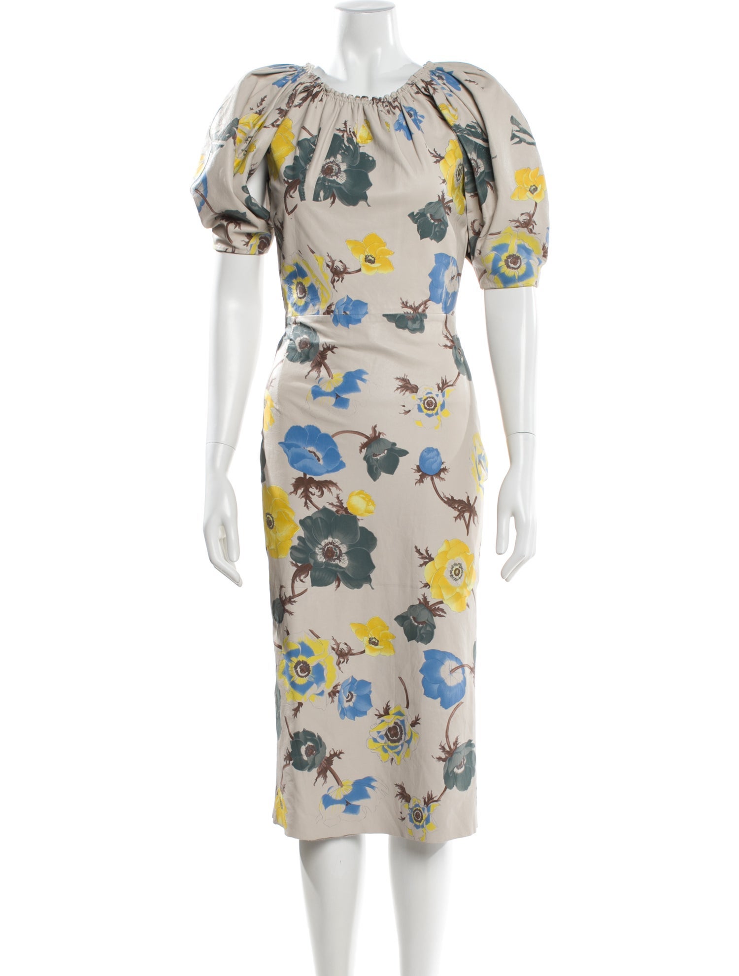 Floral Print Midi Length Dress