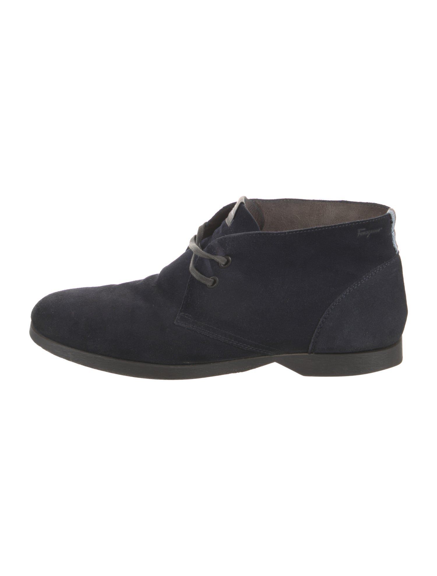 Salvatore Ferragamo Suede Lace-Up Boots