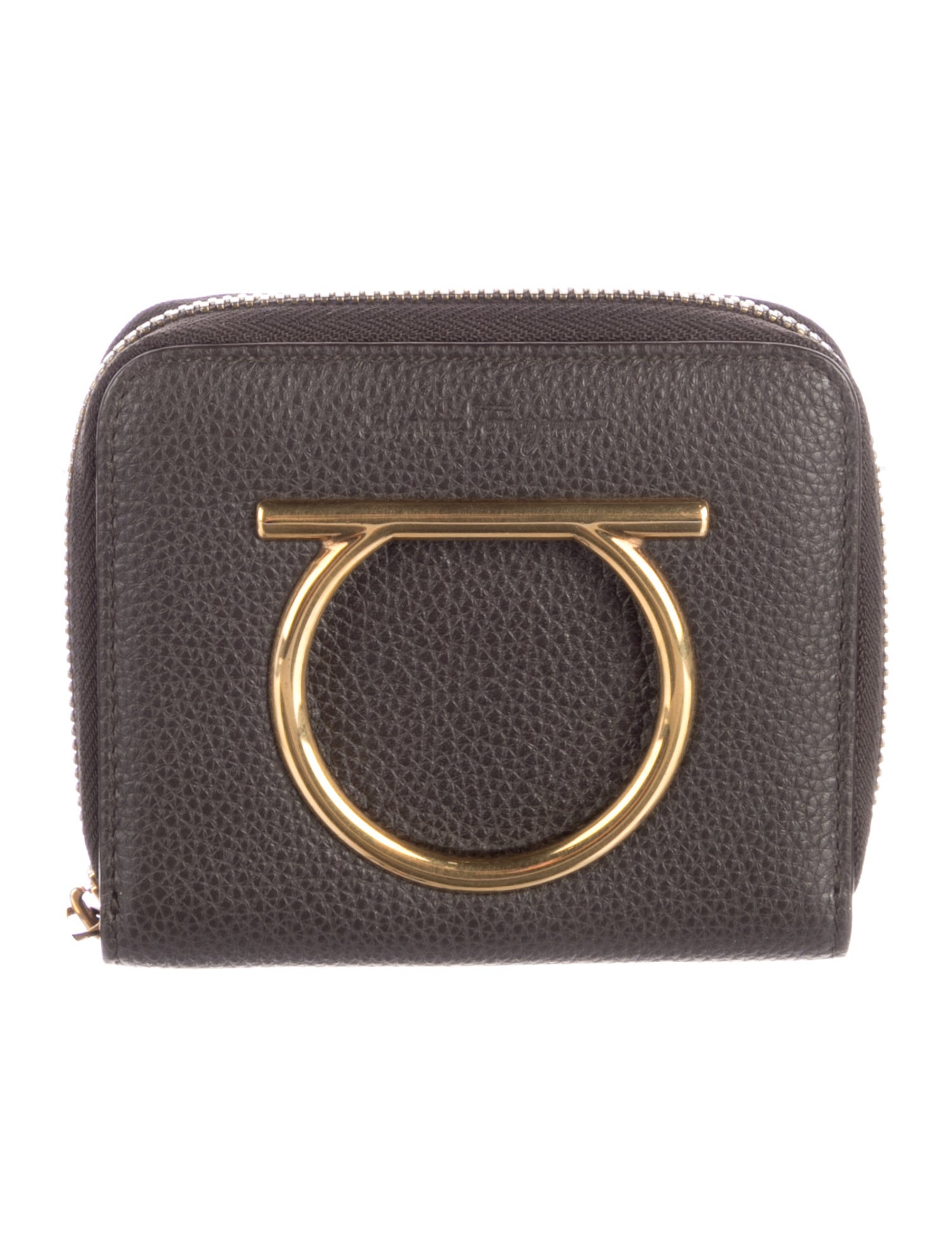 Salvatore Ferragamo Gancio Logo Leather Compact Wallet