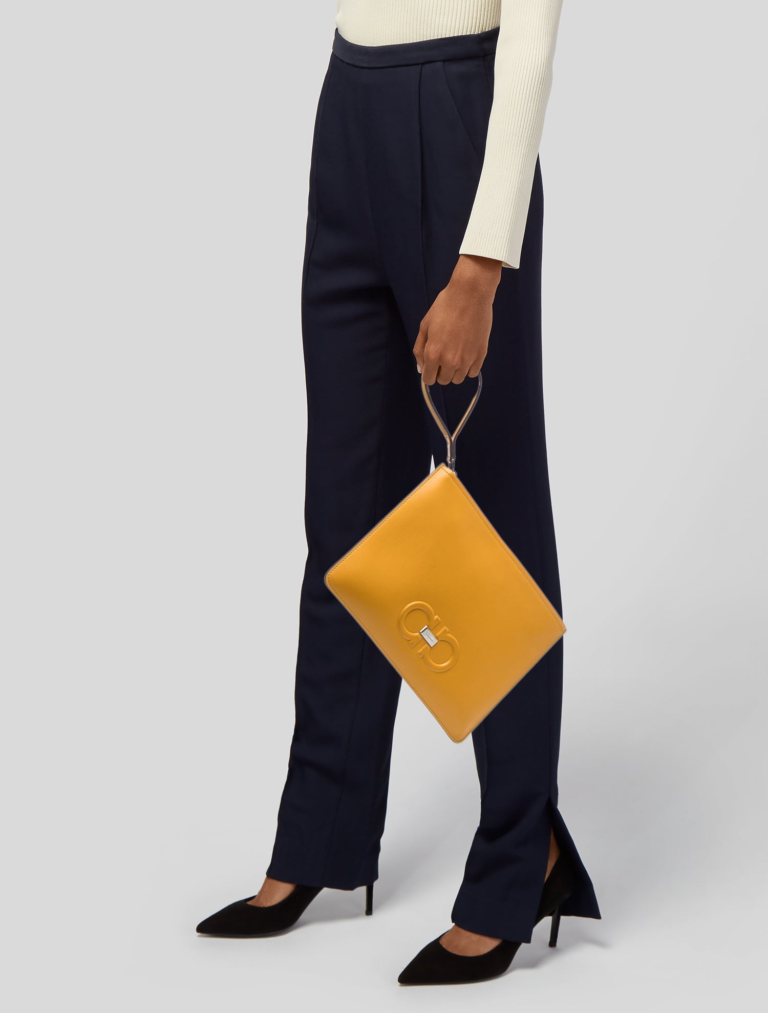 Salvatore Ferragamo Leather Clutch