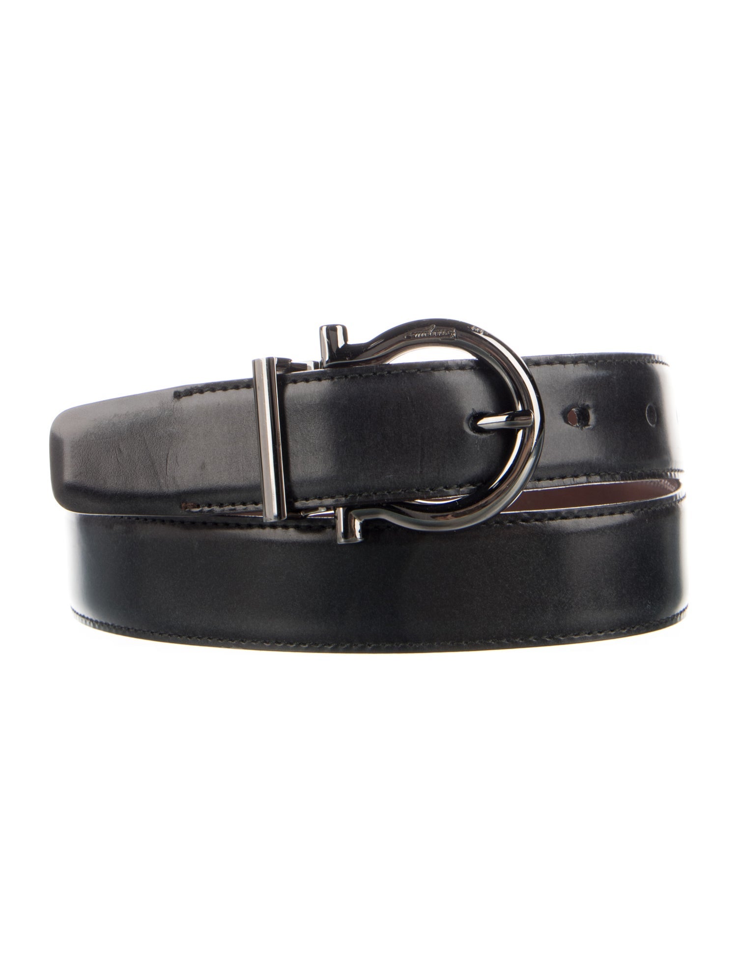Salvatore Ferragamo Gancio Logo Wide Belt