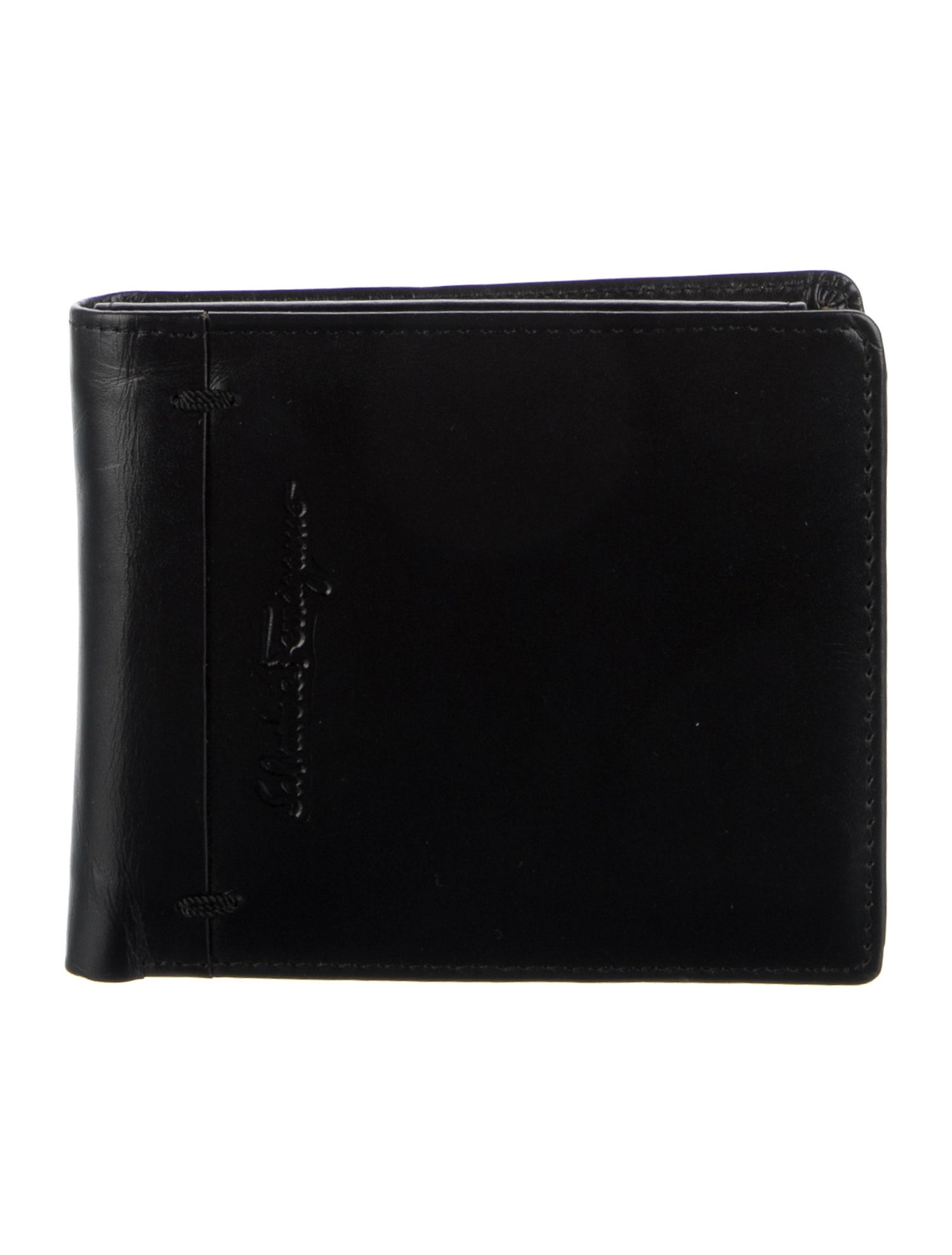 Salvatore Ferragamo Tiny Monogram Bill Clip Leather Wallet
