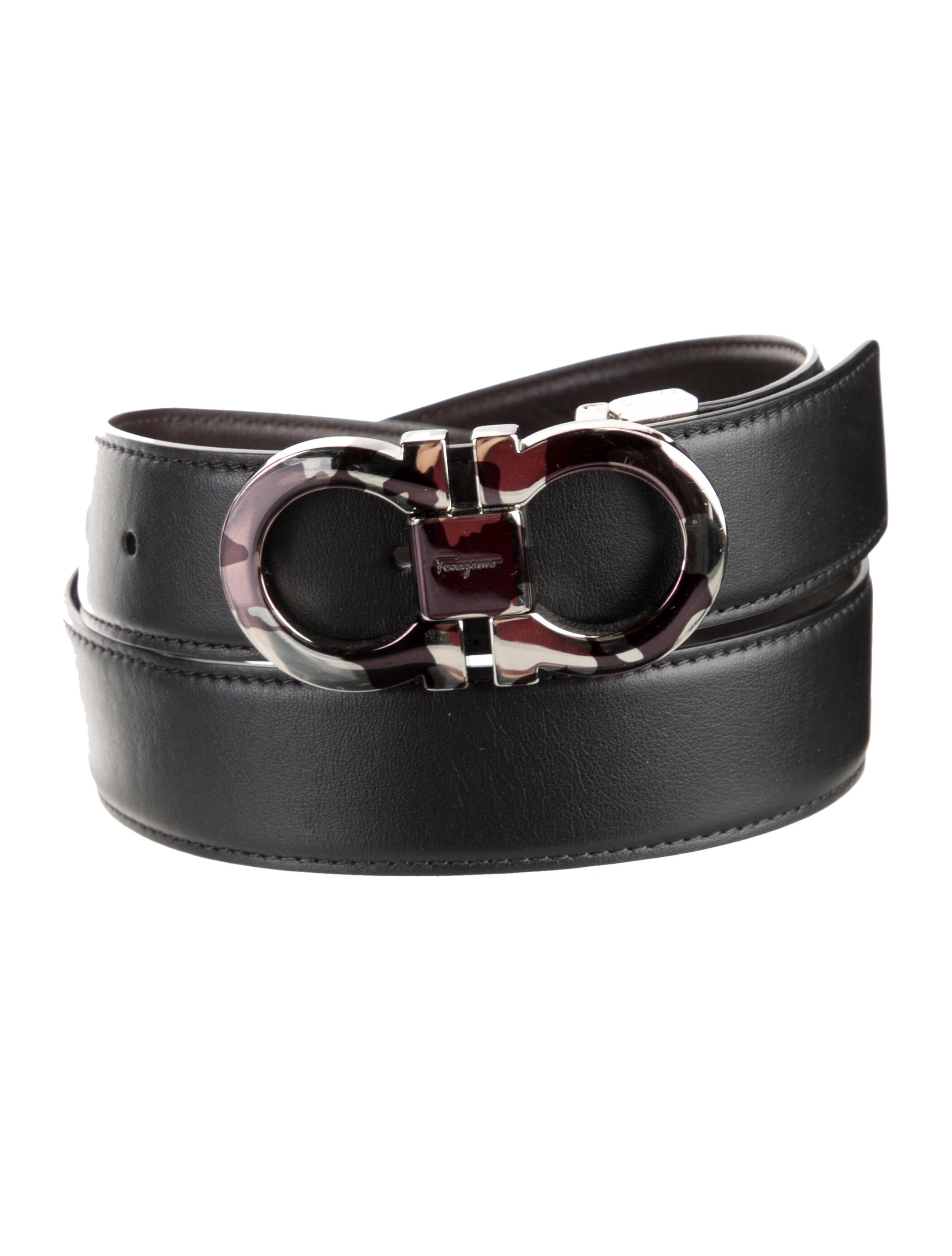 Salvatore Ferragamo Gancio Logo Leather Belt Kit