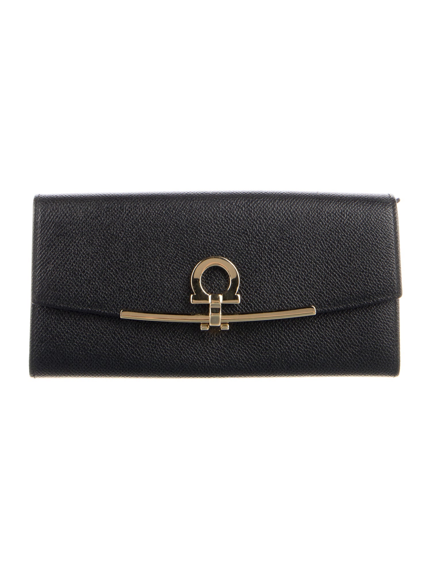 Salvatore Ferragamo Gancio Logo Leather Bifold Wallet