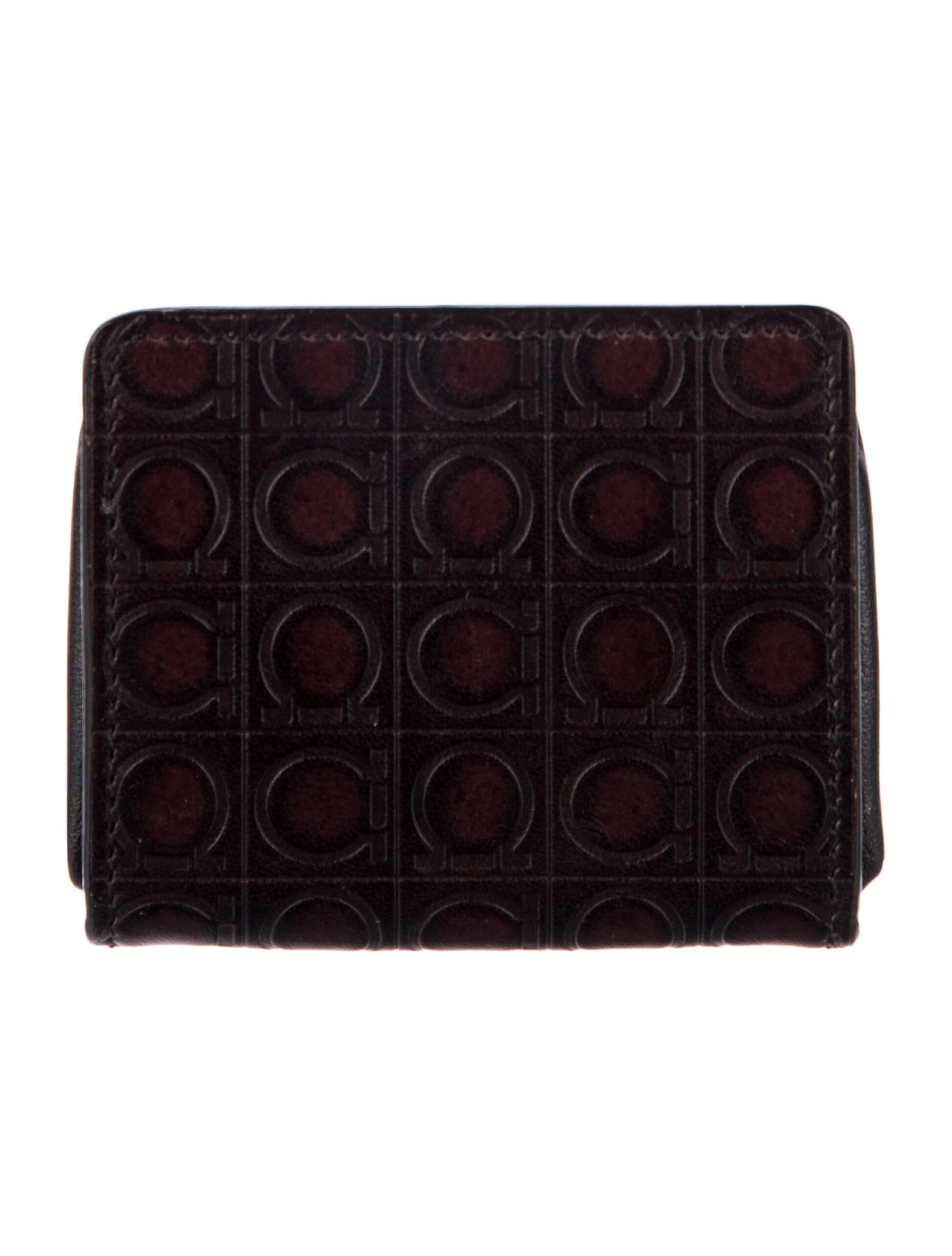 Salvatore Ferragamo Embossed Leather Coin Pouch