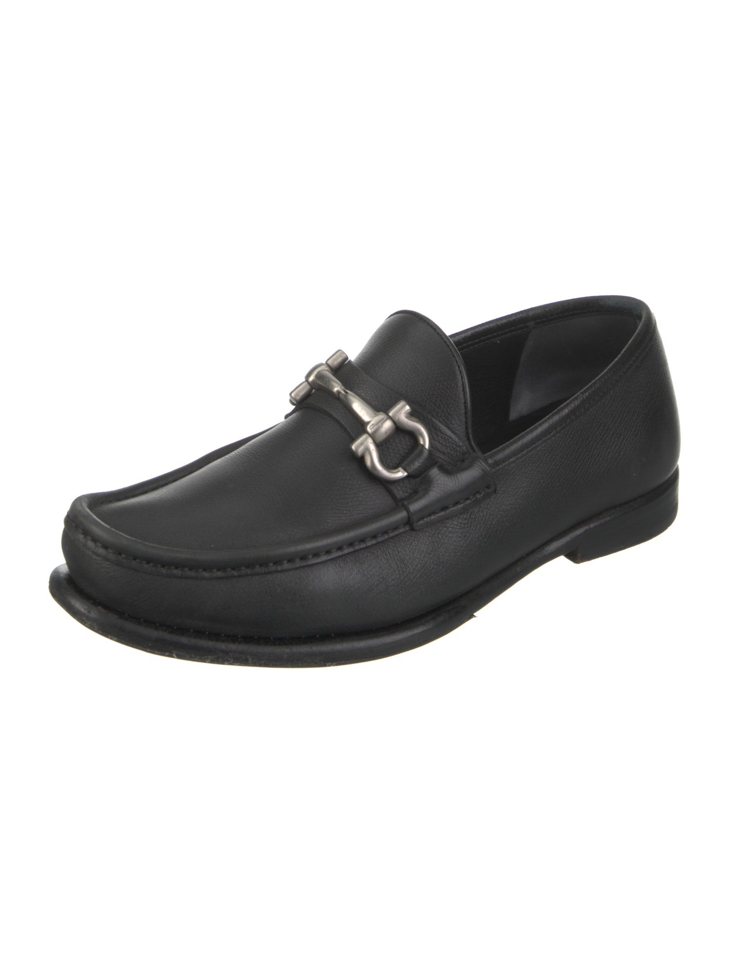 Salvatore Ferragamo Leather Monk Straps