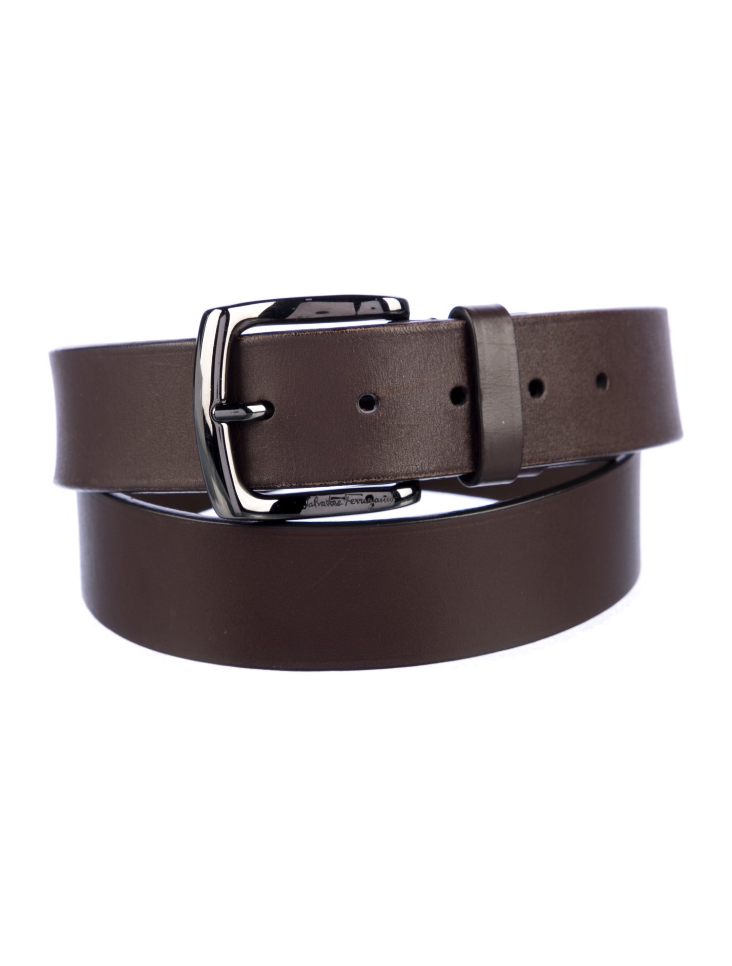 Salvatore Ferragamo Gancio Logo Leather Waist Belt