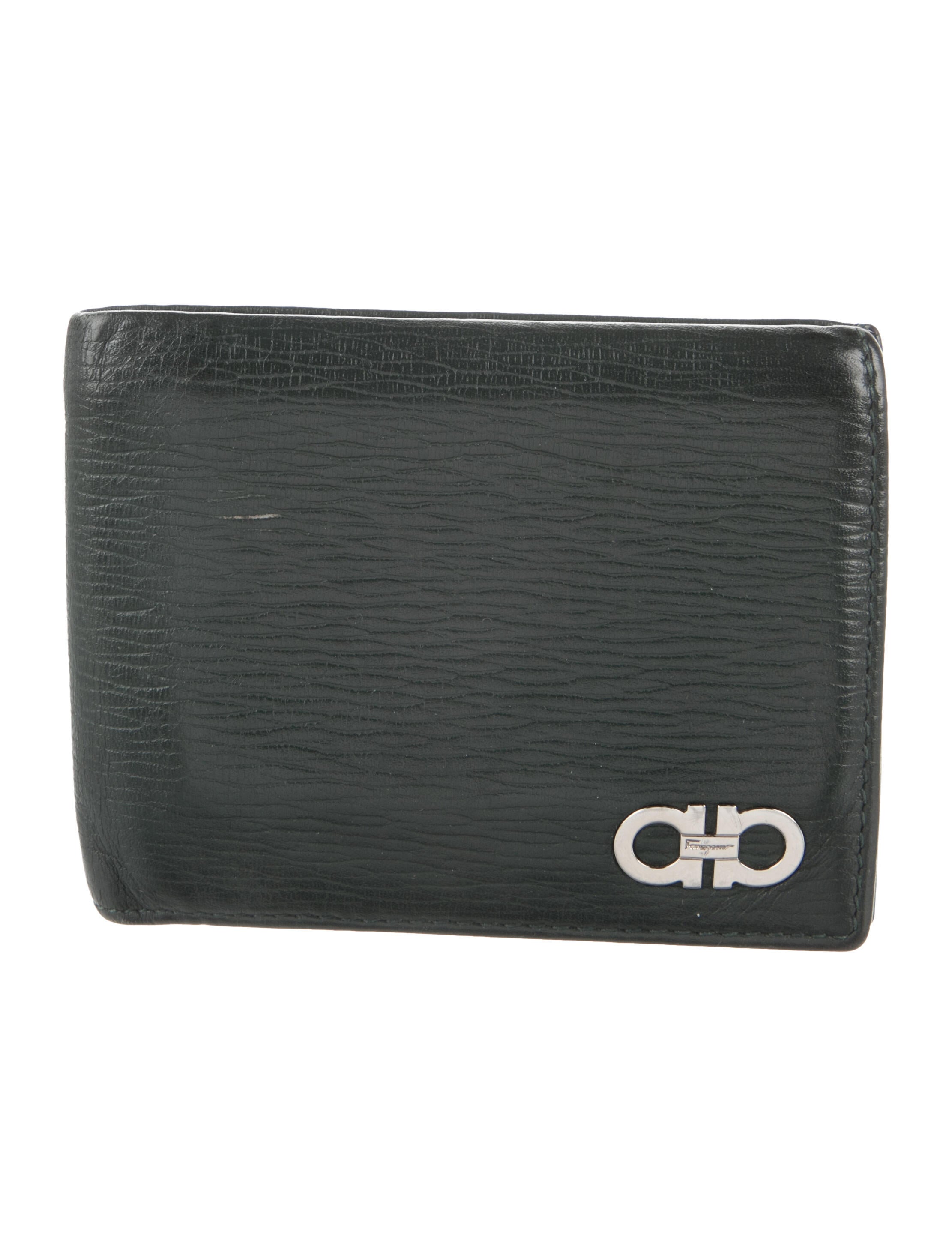 Salvatore Ferragamo Gancini Logo Leather Bifold Wallet
