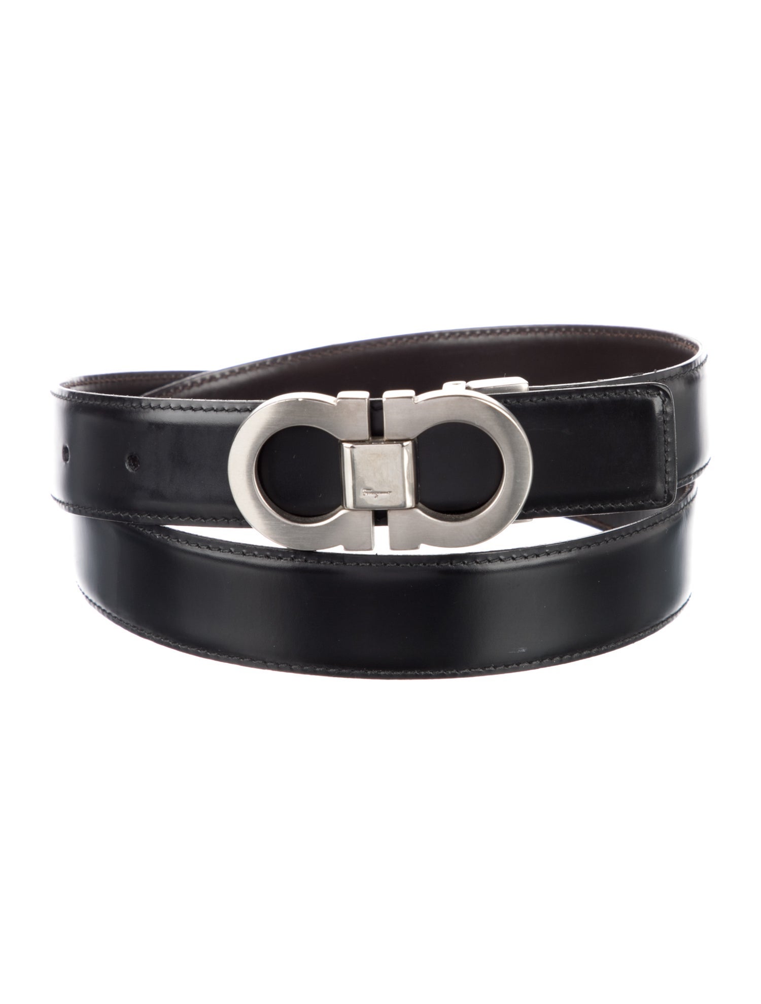 Ferragamo Gancini Logo Skinny Belt Kit