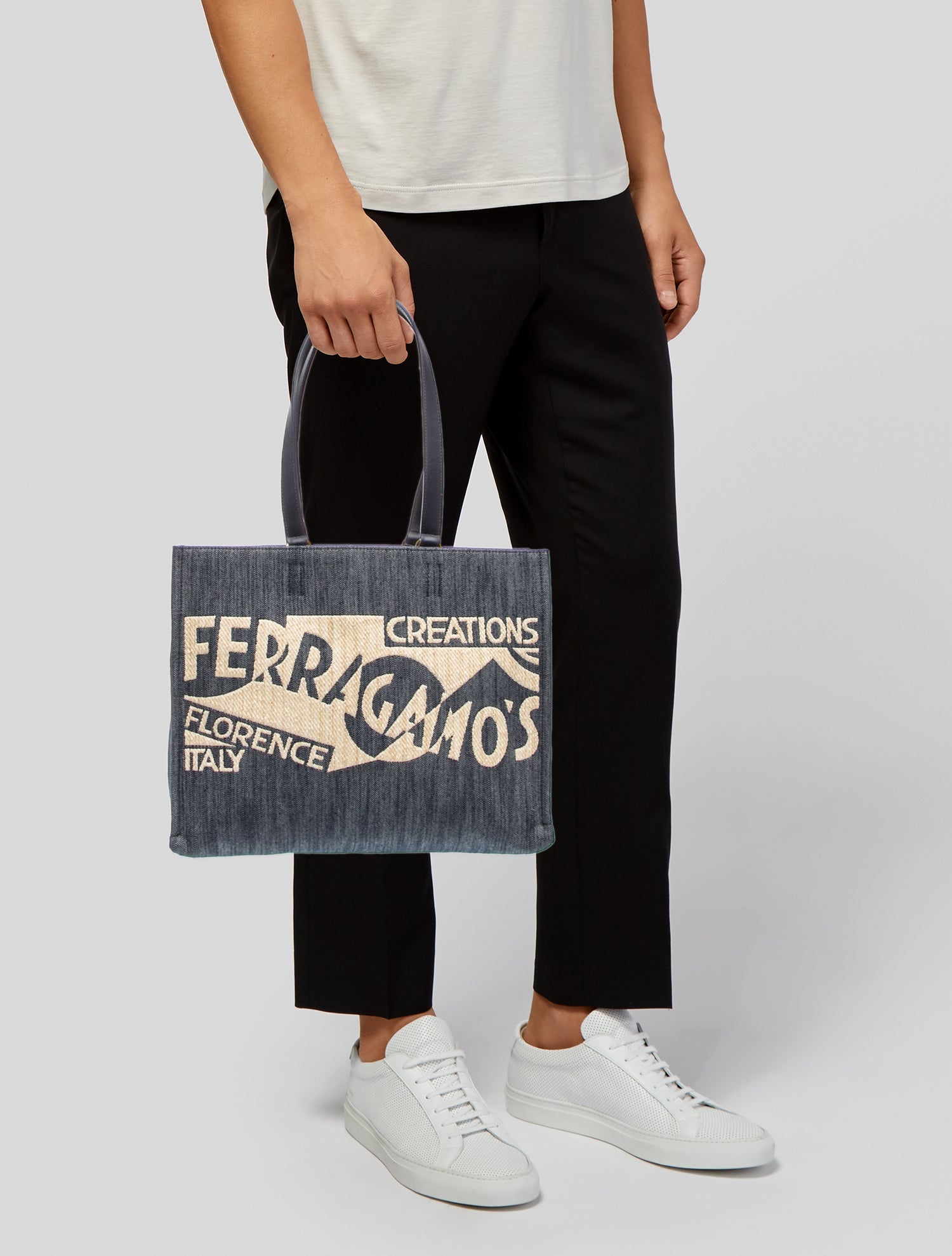 Salvatore Ferragamo Jacquard Tote