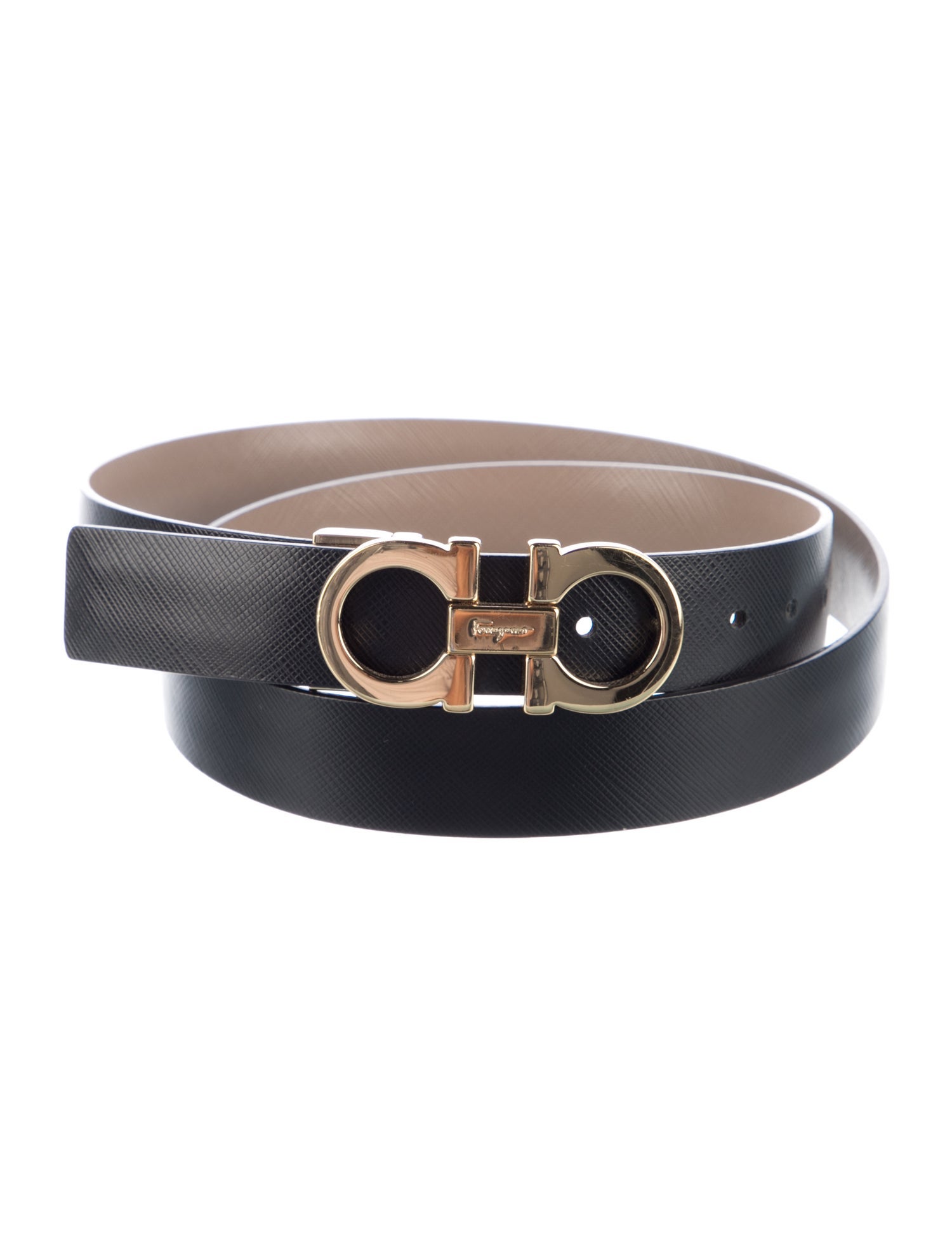 Salvatore Ferragamo Skinny Leather Belt Kit