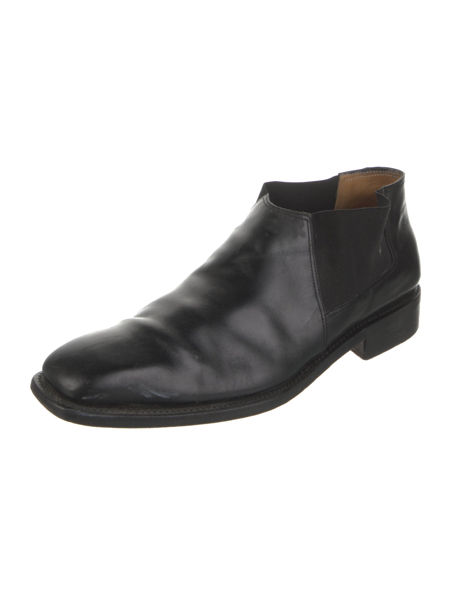 Salvatore Ferragamo Leather Monk Straps