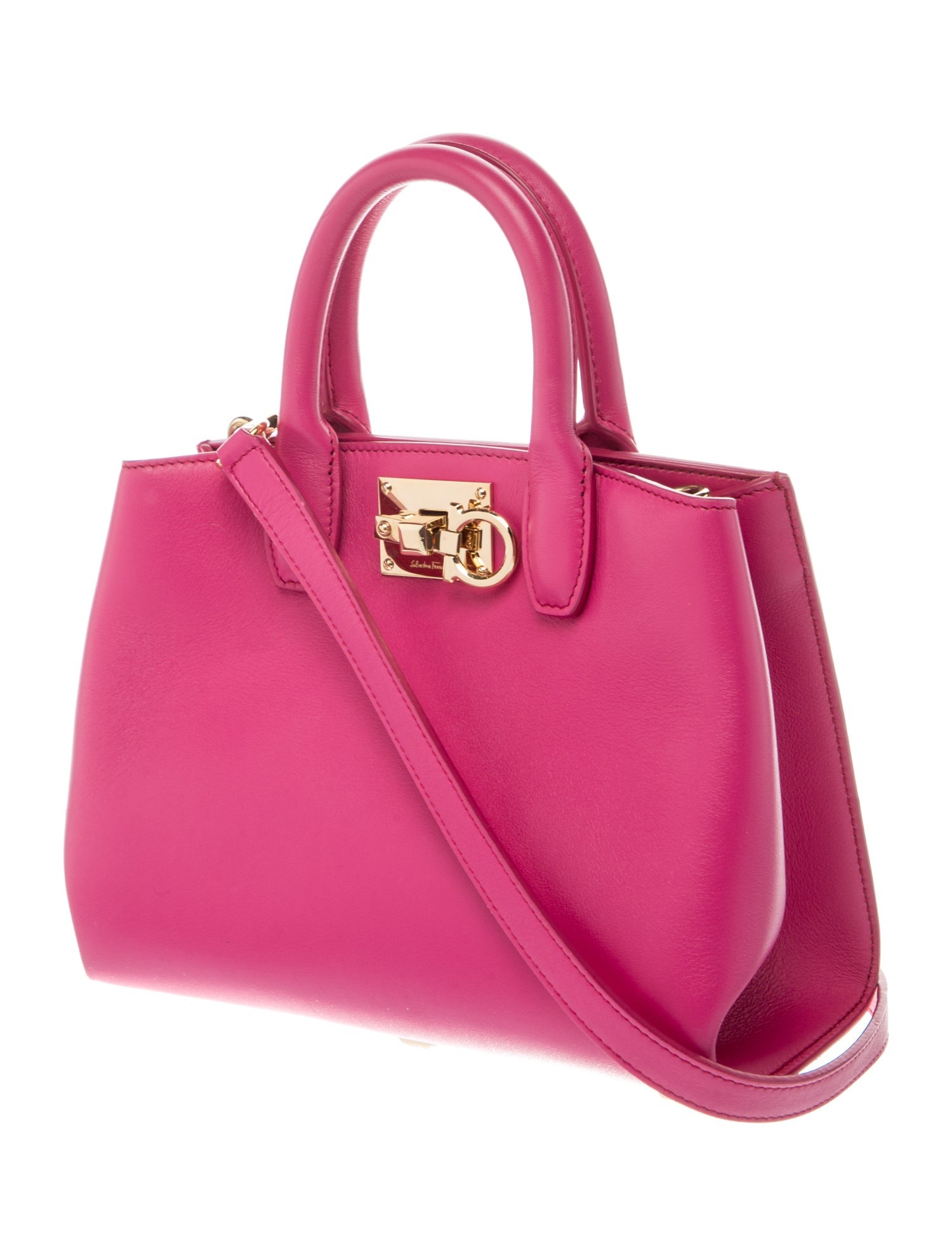 バッグ Ferragamo Salvatore Ferragamo Gancio Top Handle Bag - Pink Handle Bags