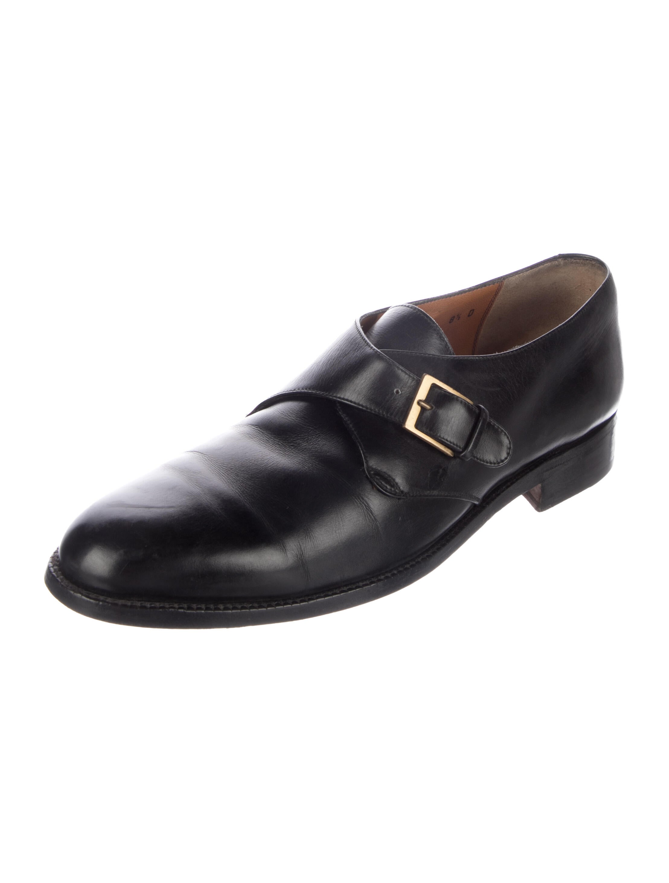 Salvatore Ferragamo Leather Monk Straps