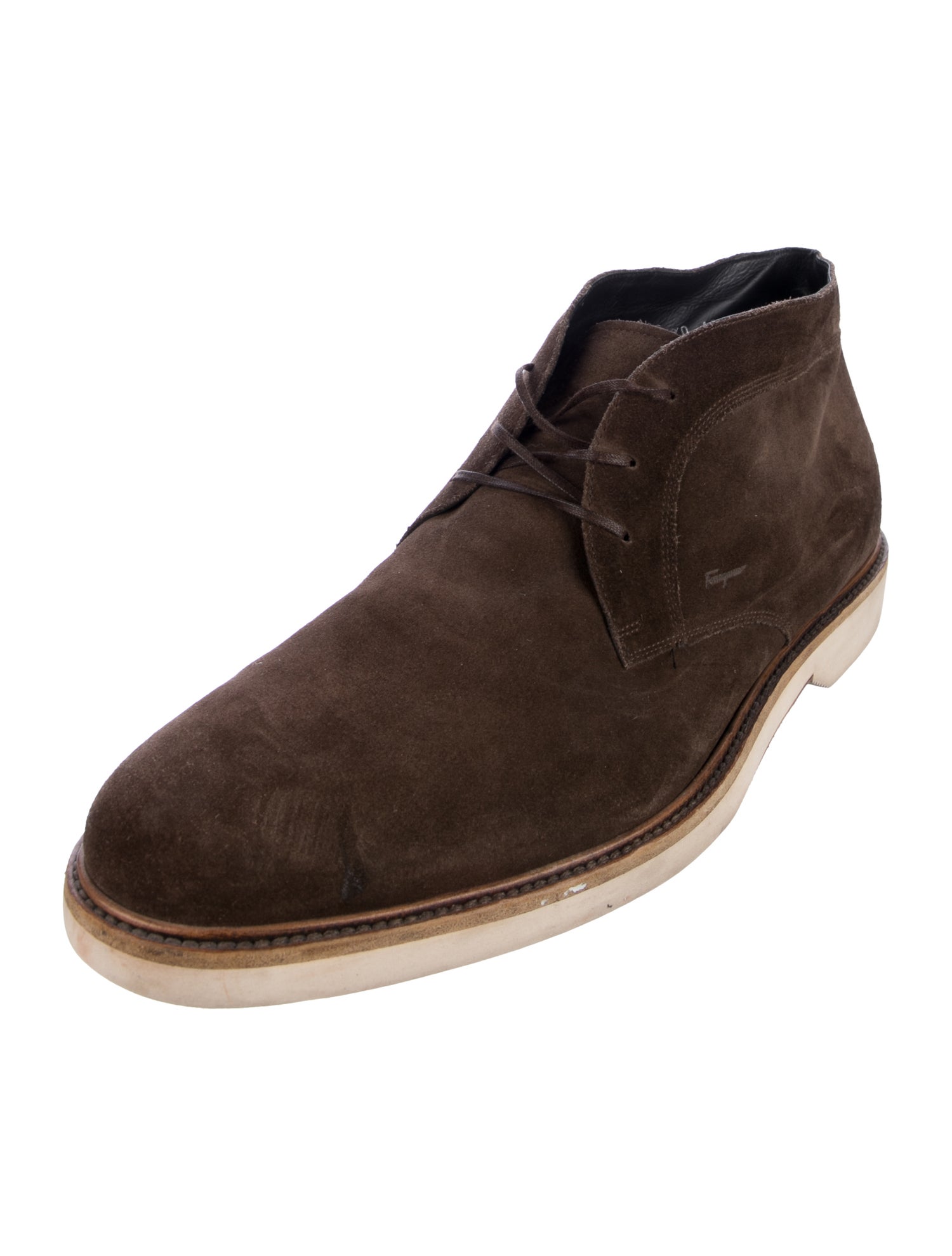 Salvatore Ferragamo Suede Lace-Up Boots