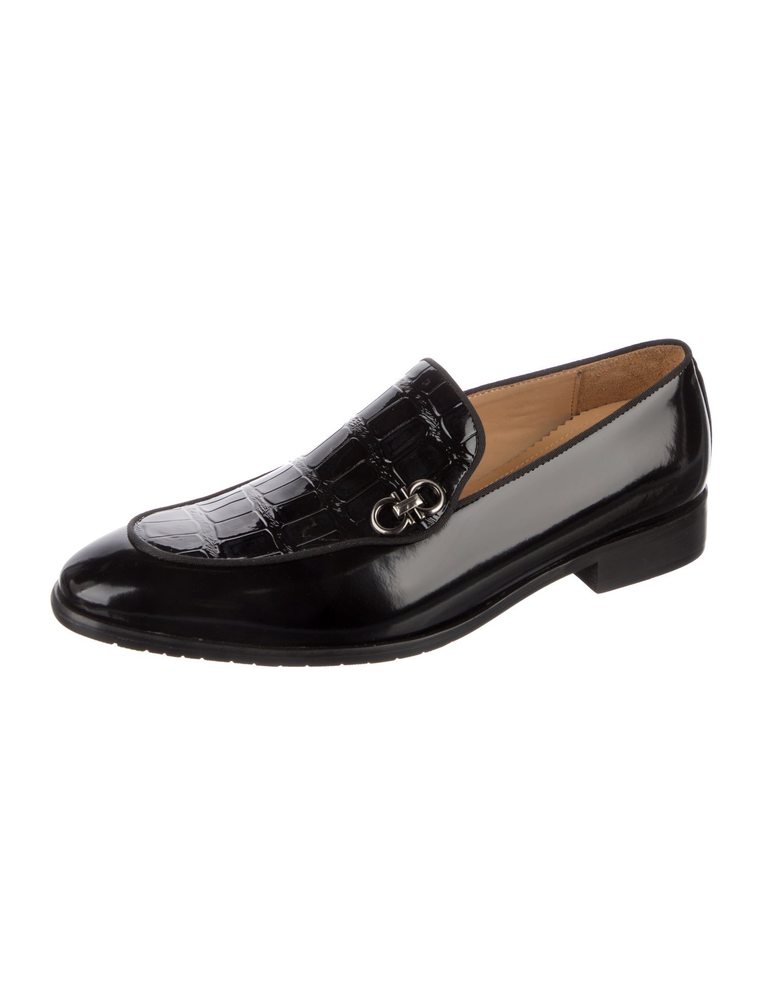 Salvatore Ferragamo Leather Monk Straps