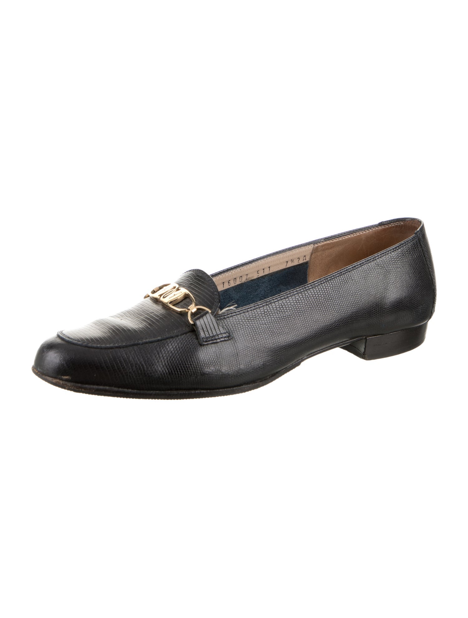 Salvatore Ferragamo Embossed Leather Loafers