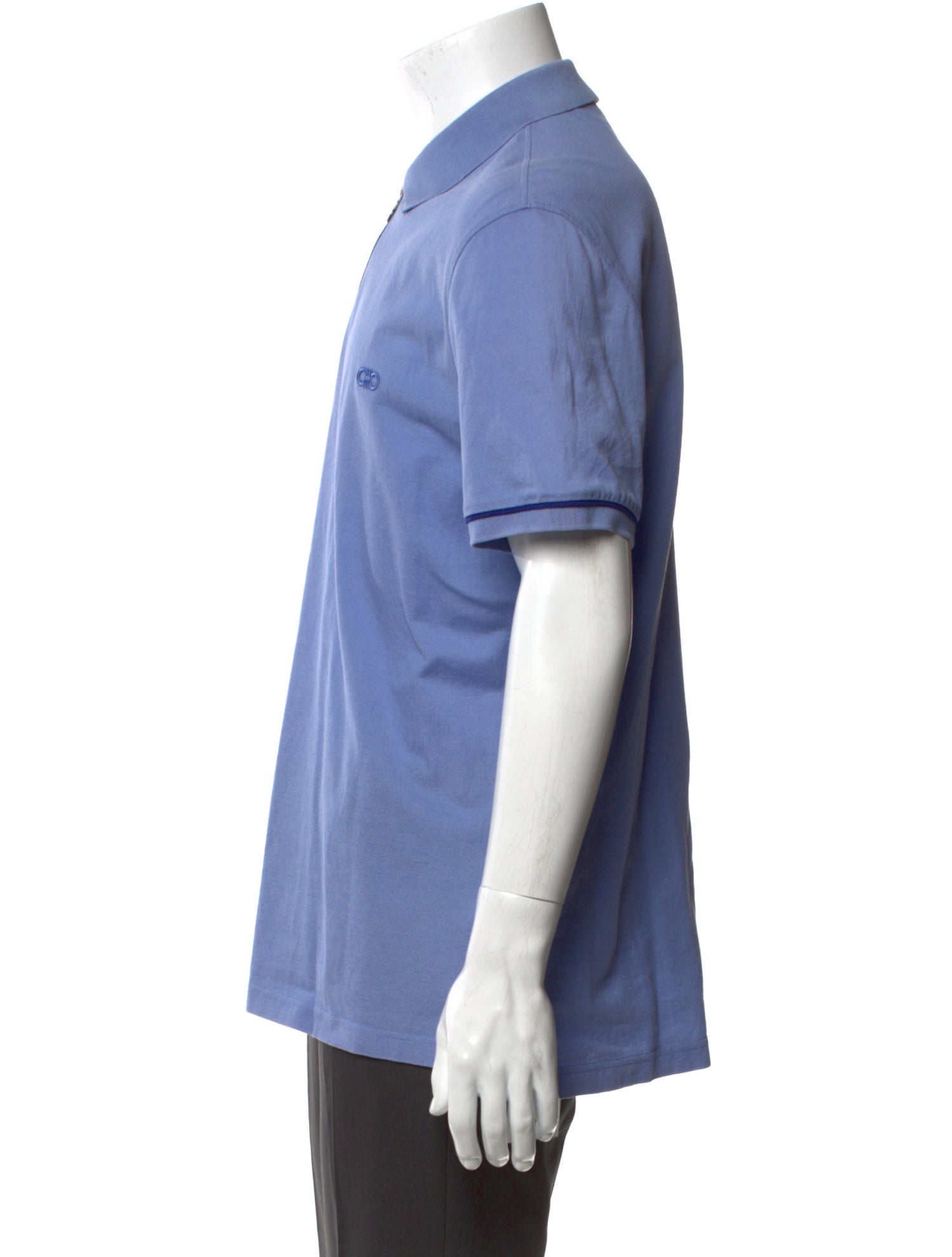 Salvatore Ferragamo Collar Short Sleeve Polo Shirt