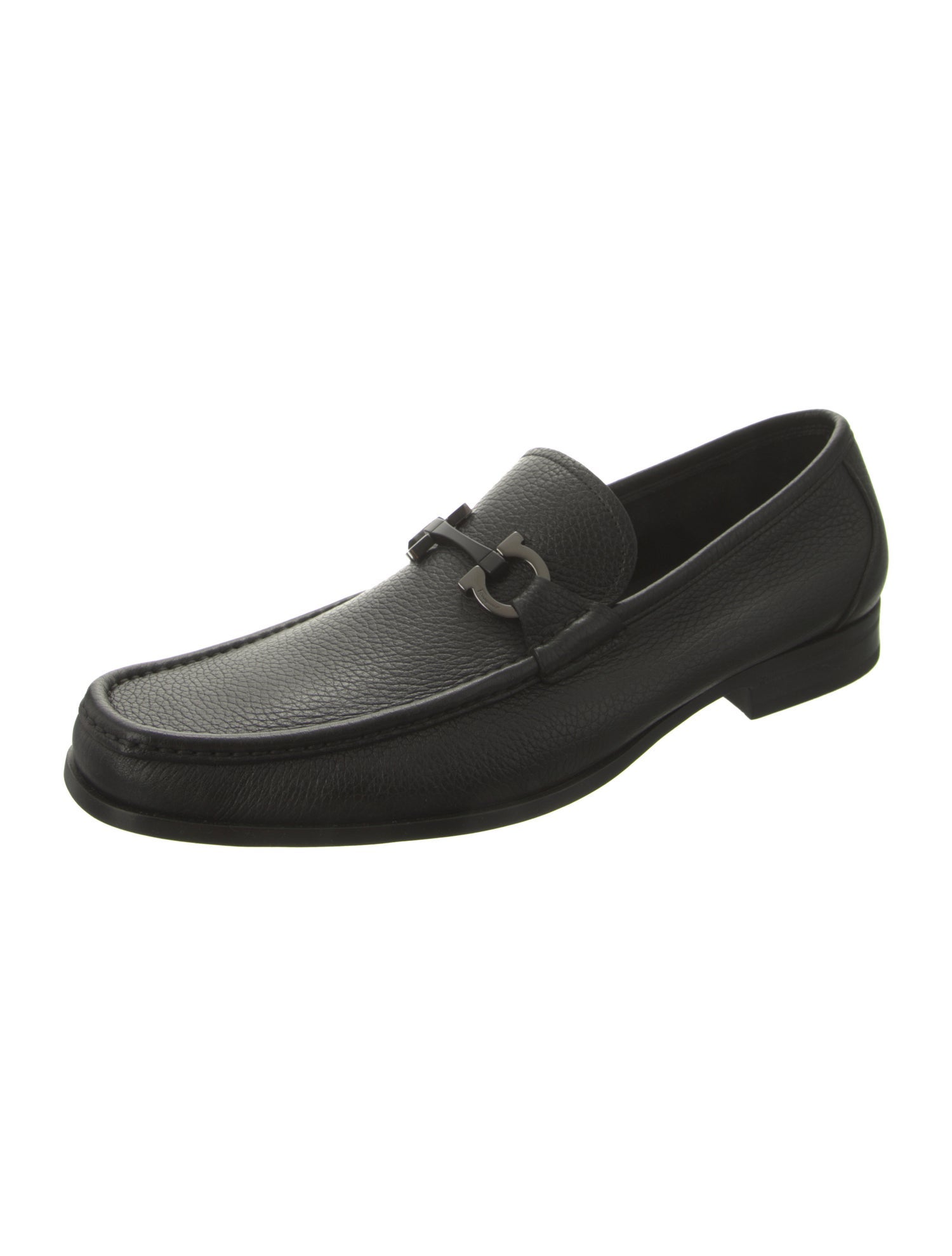 Salvatore Ferragamo Gancini Logo Leather Loafers