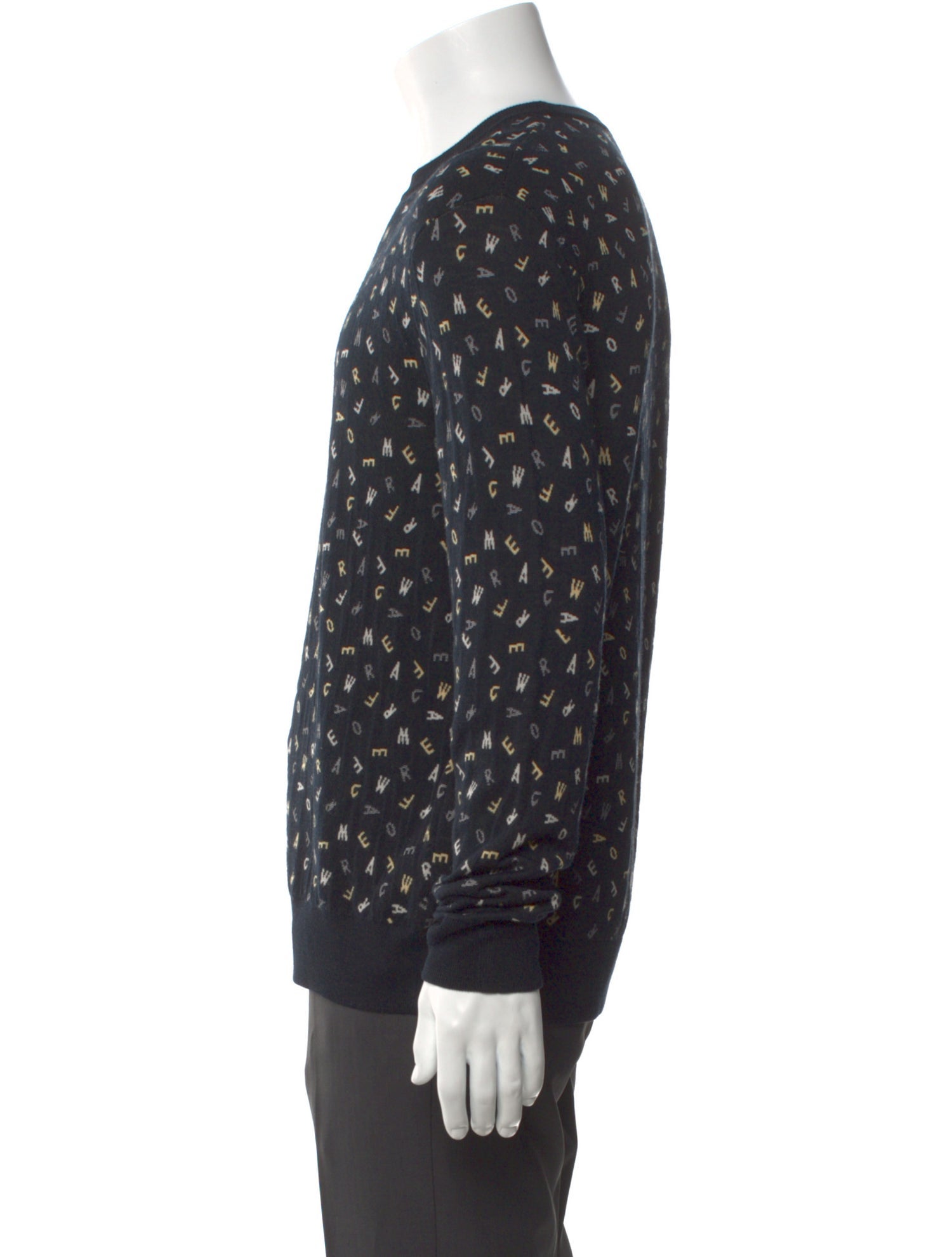 Salvatore Ferragamo Virgin Wool Printed Pullover