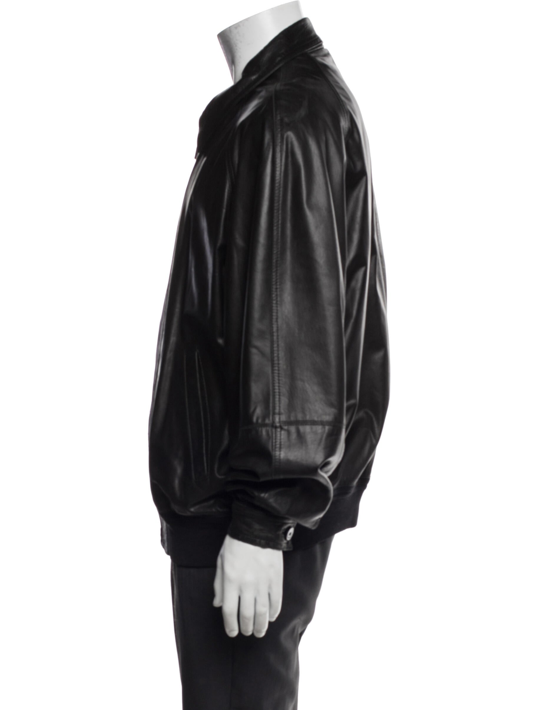 Salvatore Ferragamo Leather Bomber Jacket