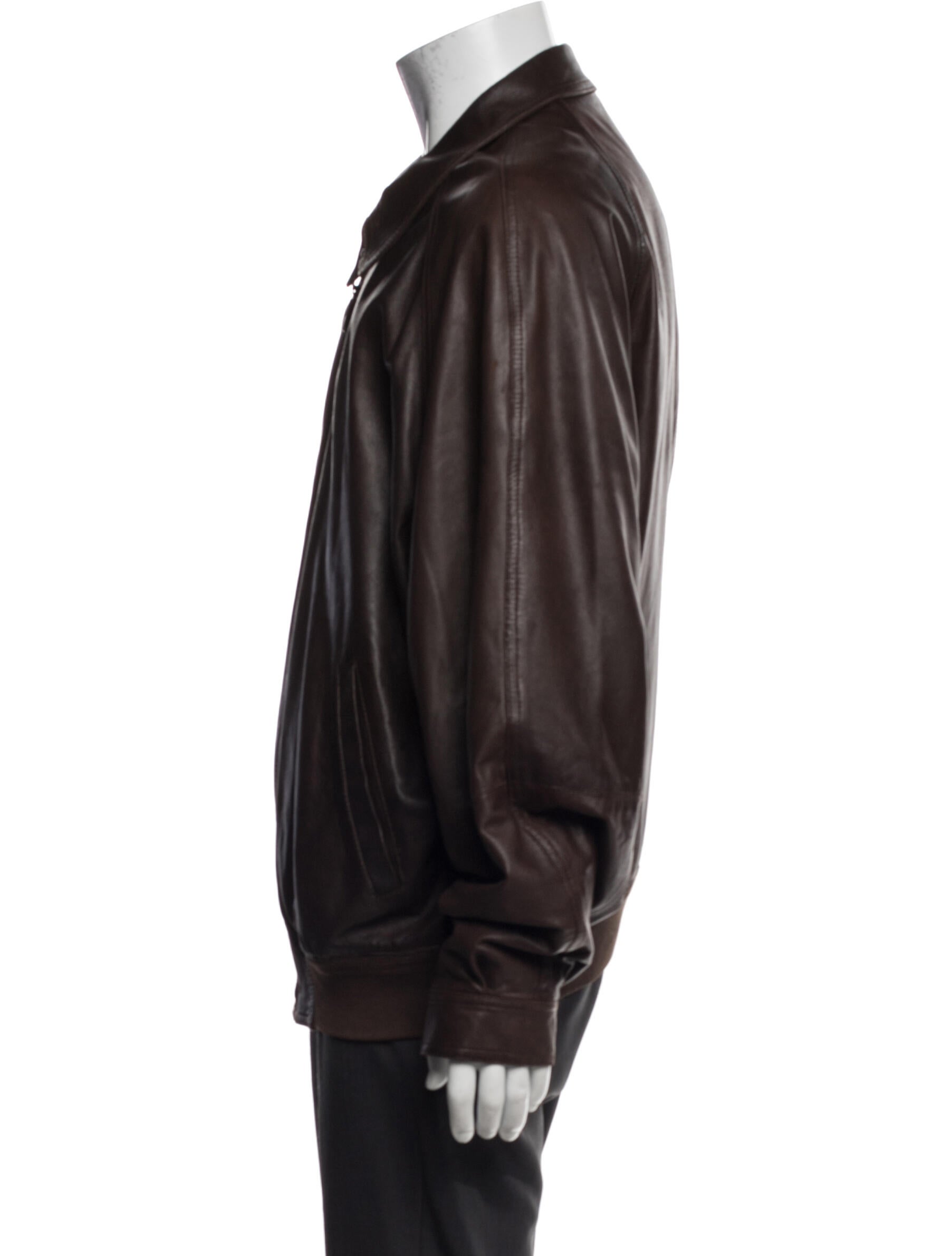 Salvatore Ferragamo Leather Bomber Jacket