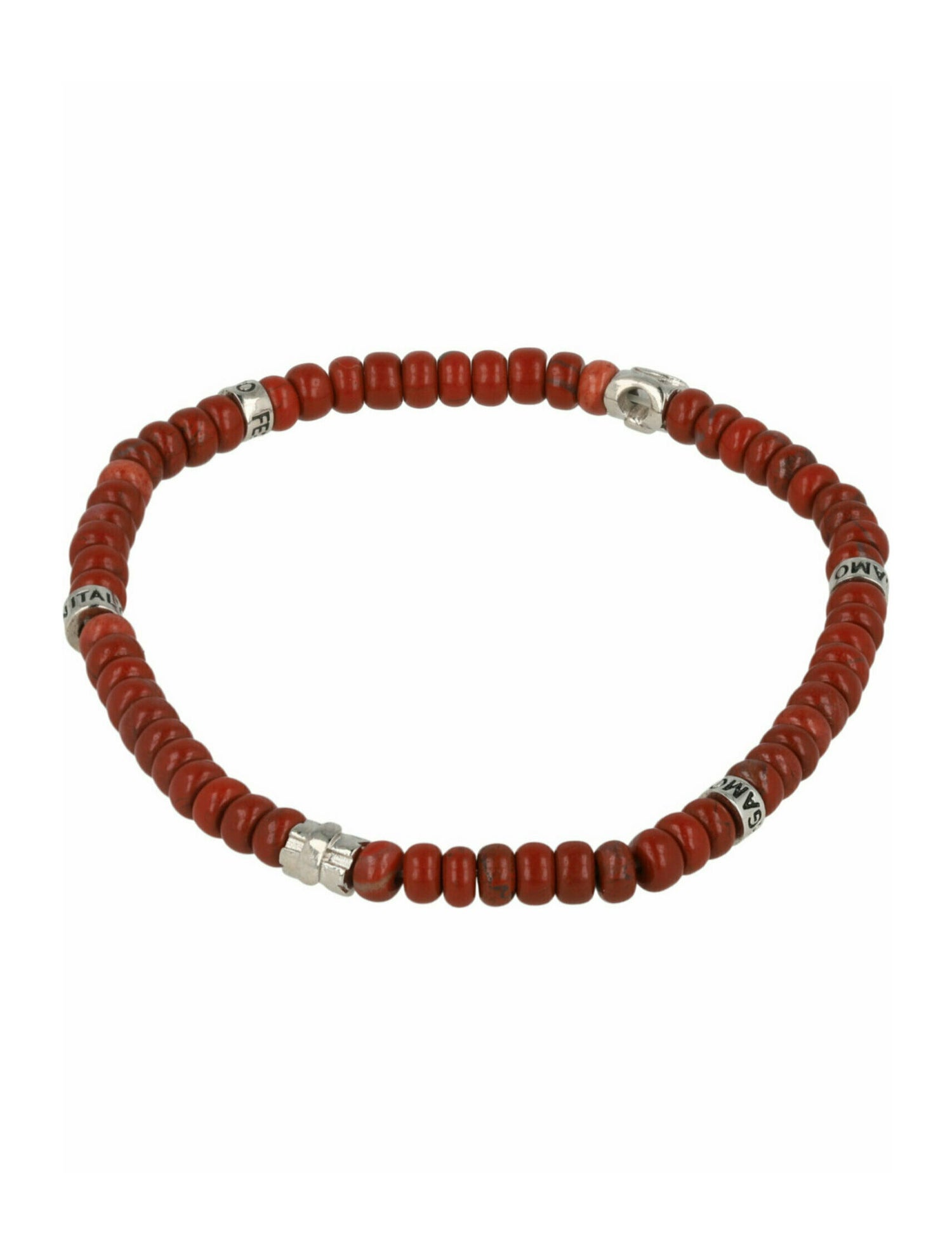 Salvatore Ferragamo Stone & Brass Bead Bracelet