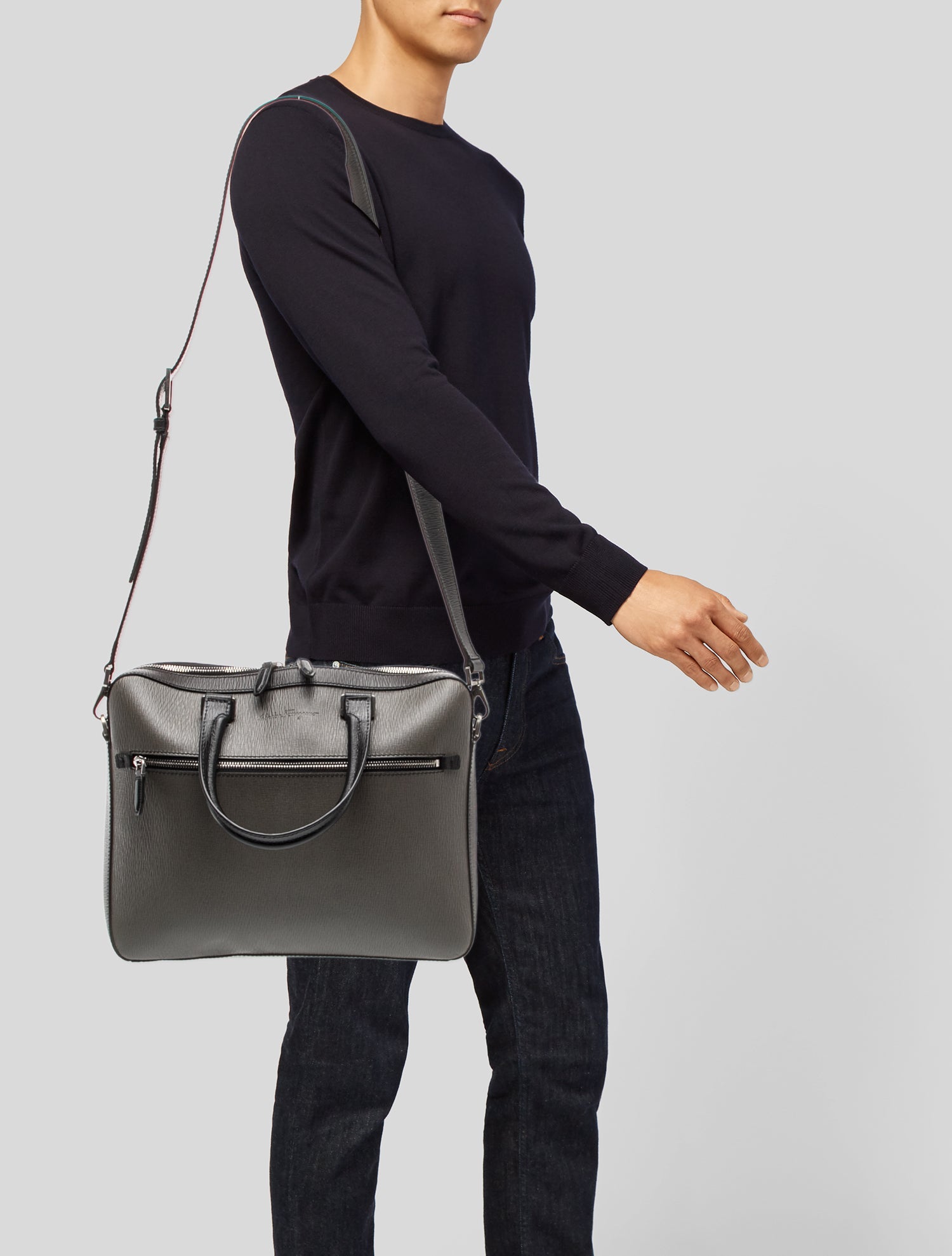 Salvatore Ferragamo Leather Messenger Bag