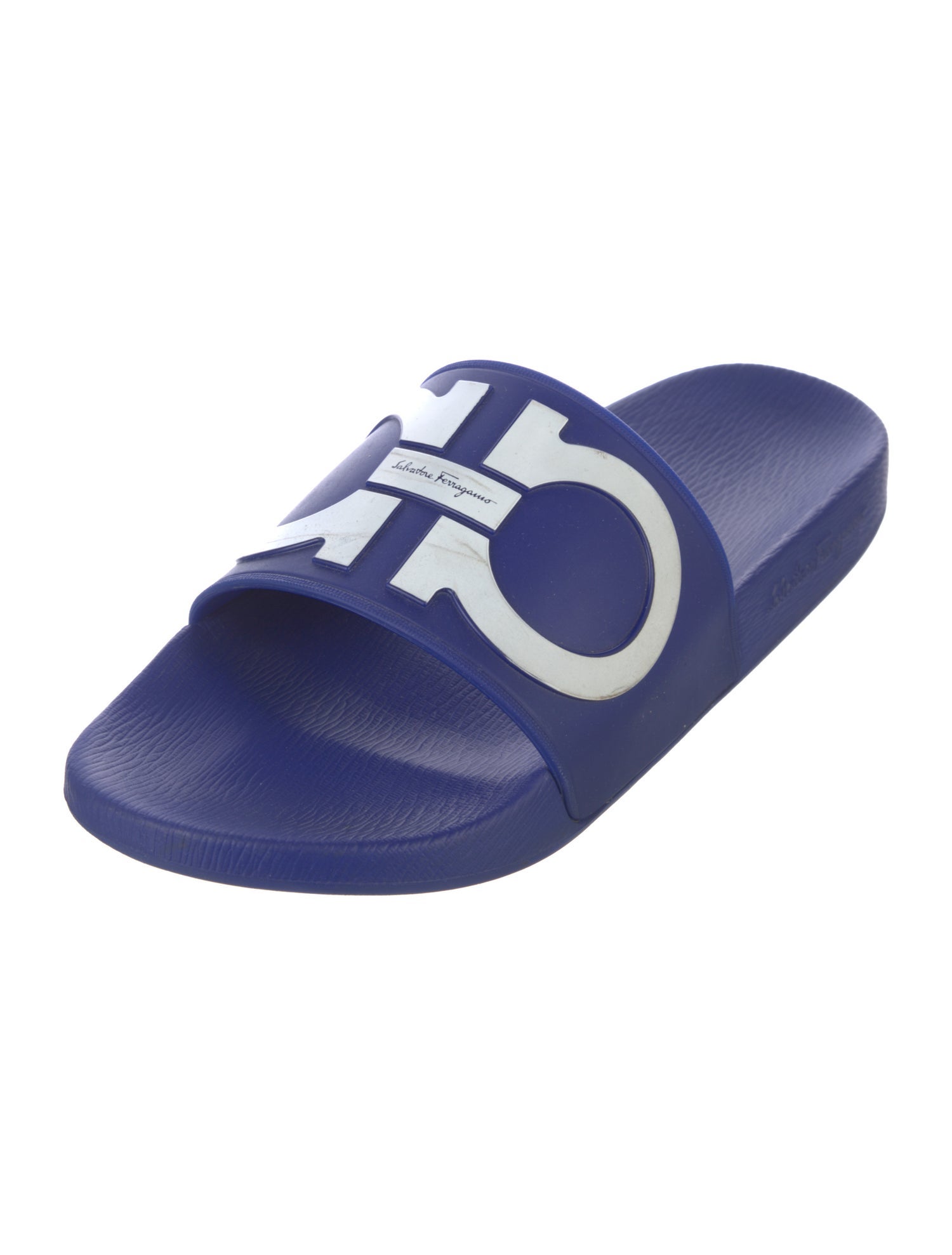 Salvatore Ferragamo Gancini Logo Rubber Slides