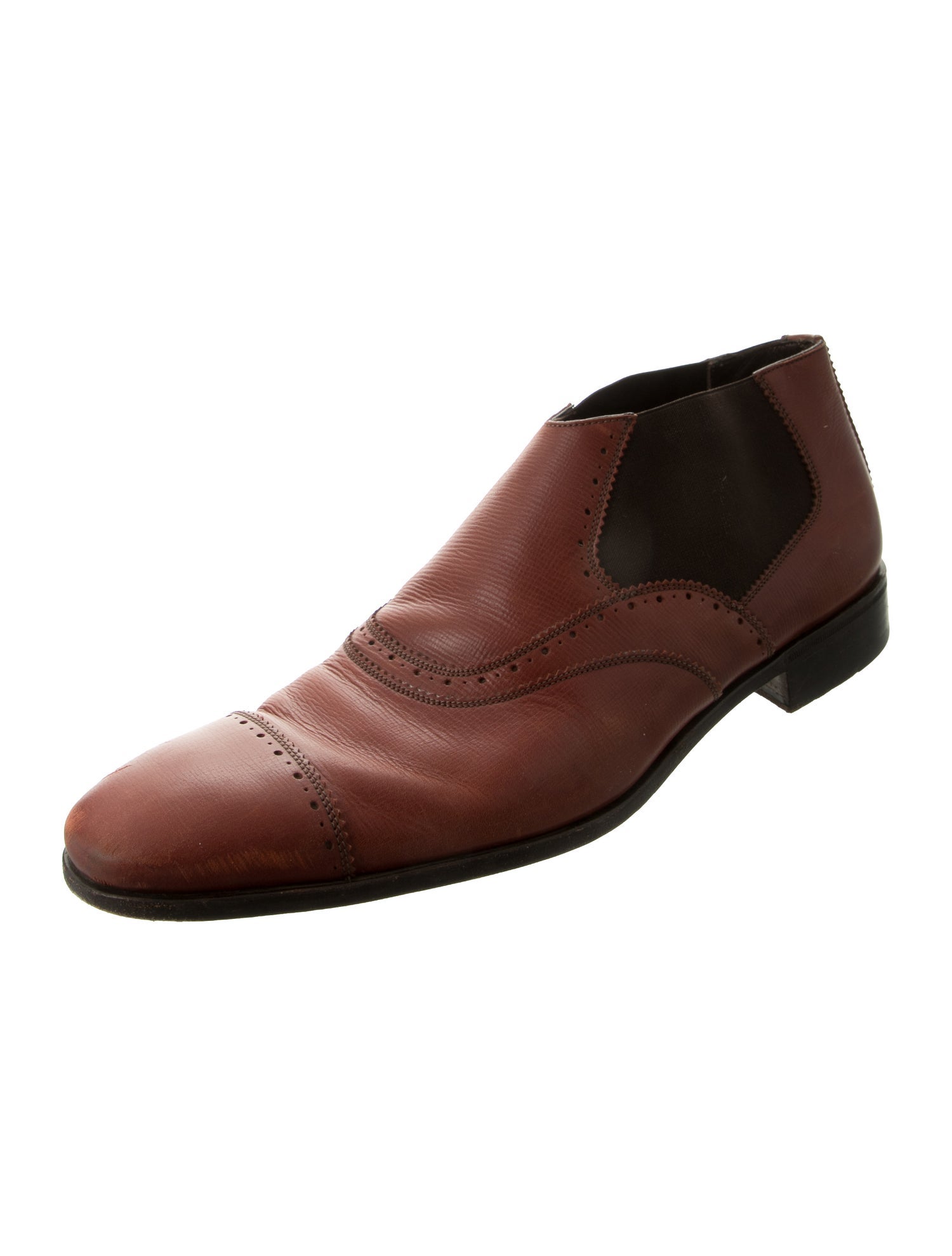 Salvatore Ferragamo Leather Chelsea Boots