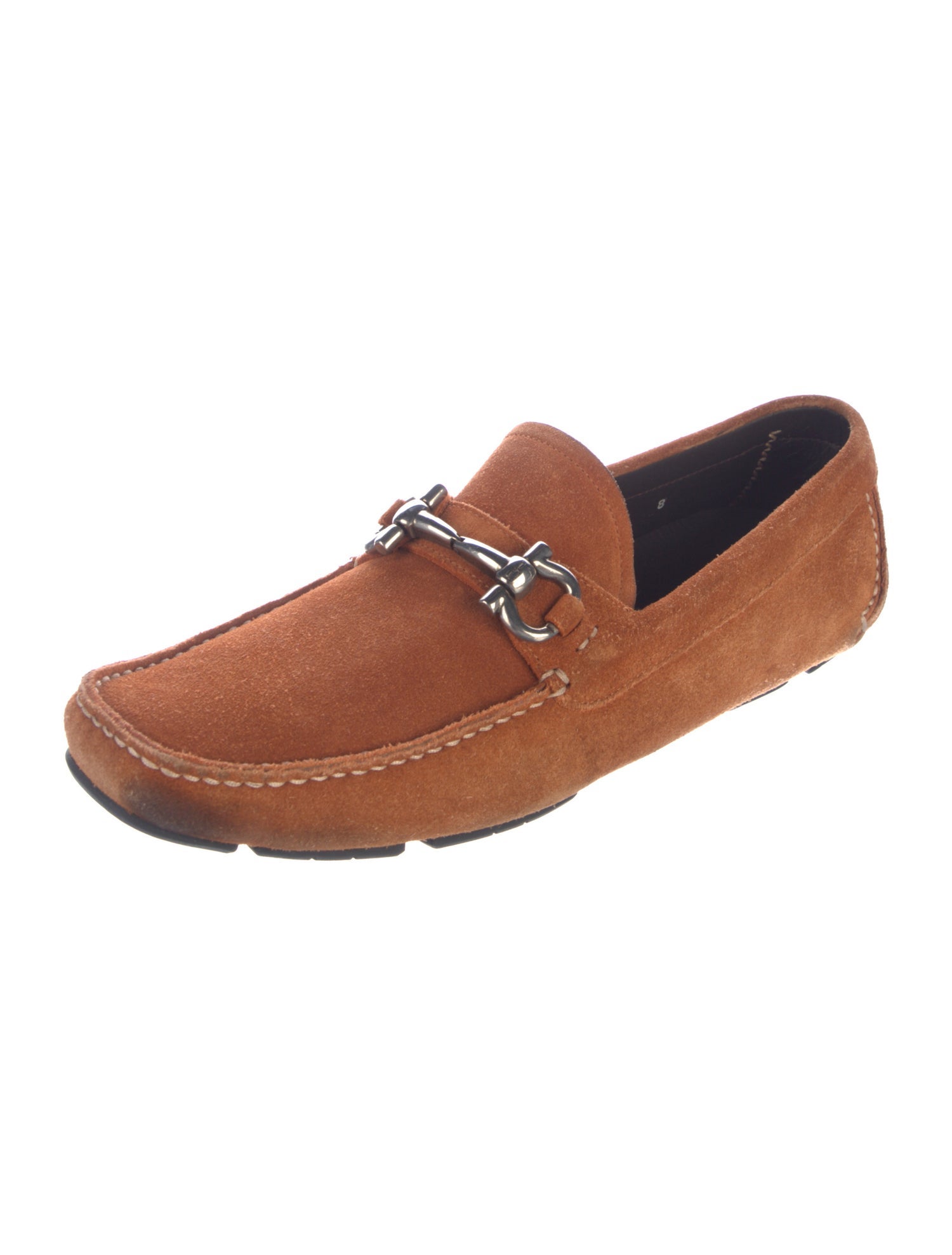 Salvatore Ferragamo Suede Monk Straps