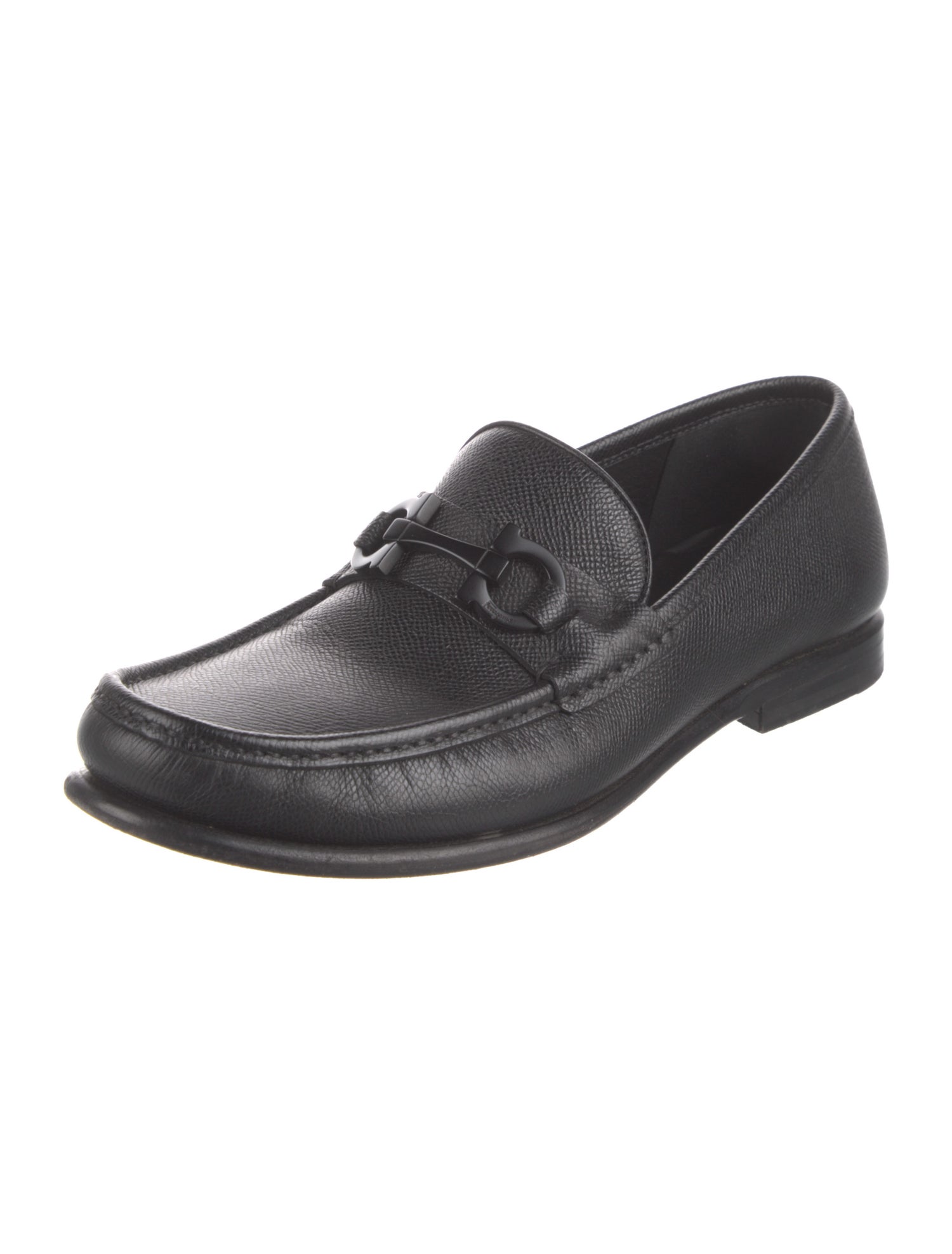 Salvatore Ferragamo Horsebit Accent Leather Loafers