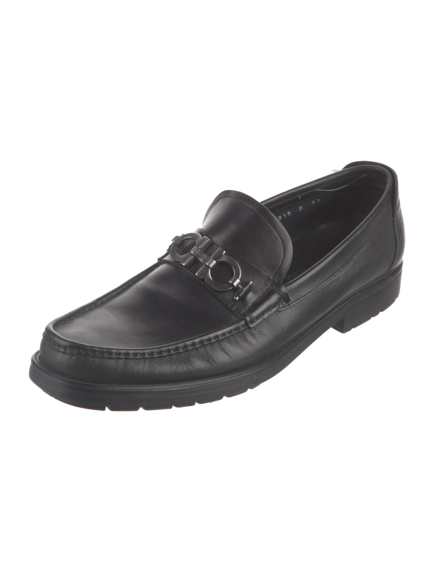 Salvatore Ferragamo Gancini Logo Leather Dress Loafers