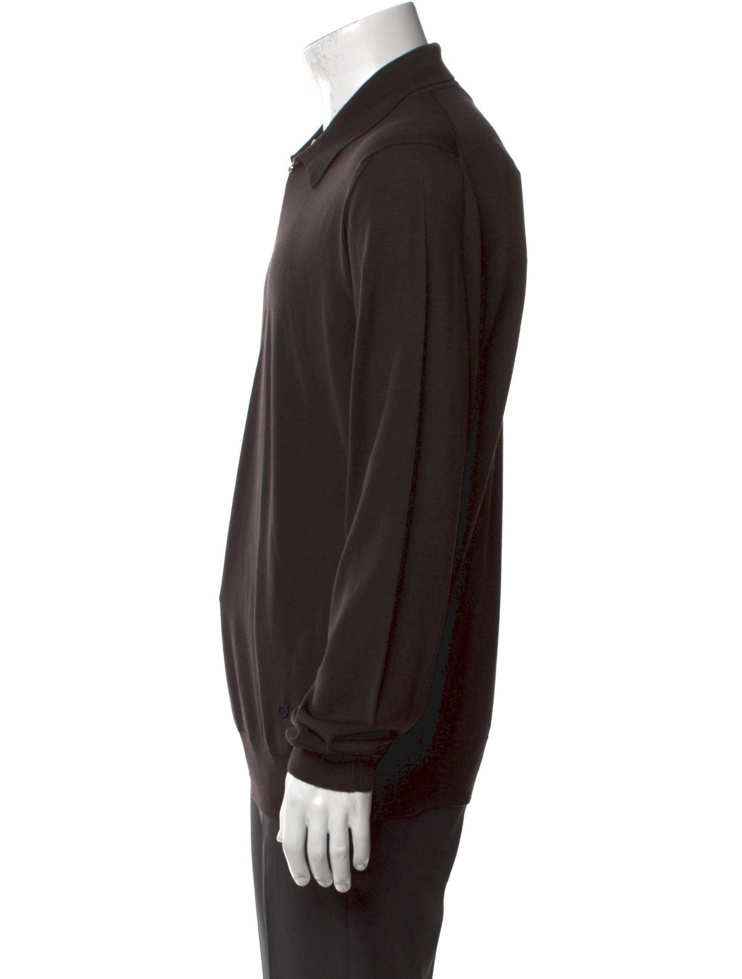 Salvatore Ferragamo Virgin Wool Collar Polo Sweater w/ Tags