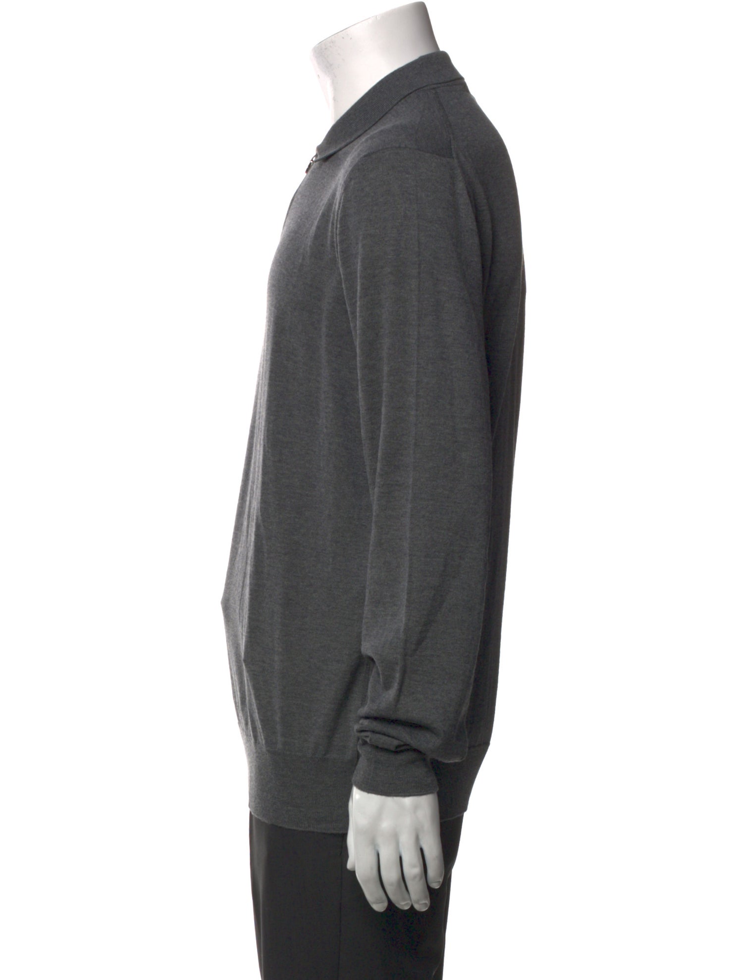 Salvatore Ferragamo Wool Collar Polo Sweater