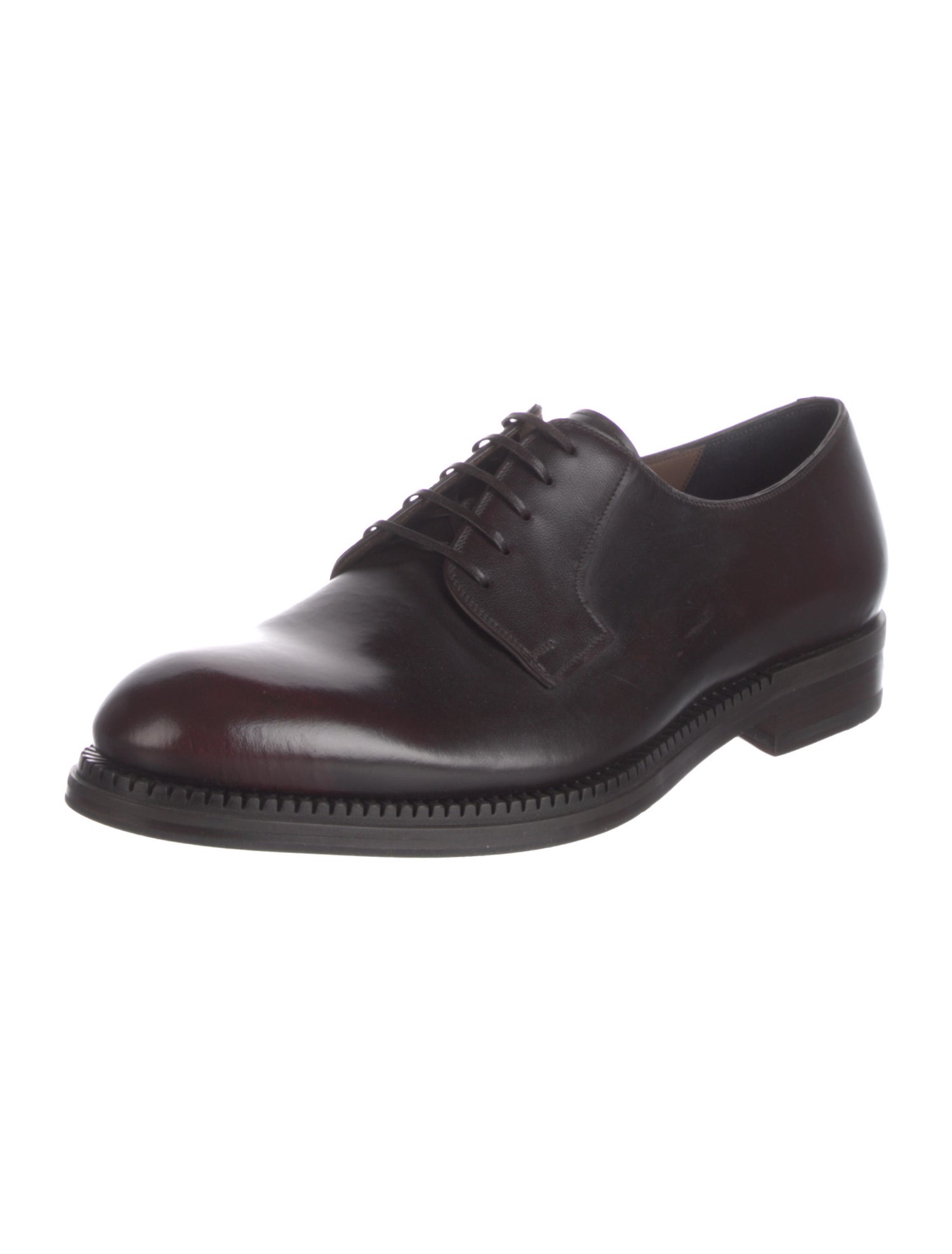 Salvatore Ferragamo Leather Studded Accents Derby Shoes