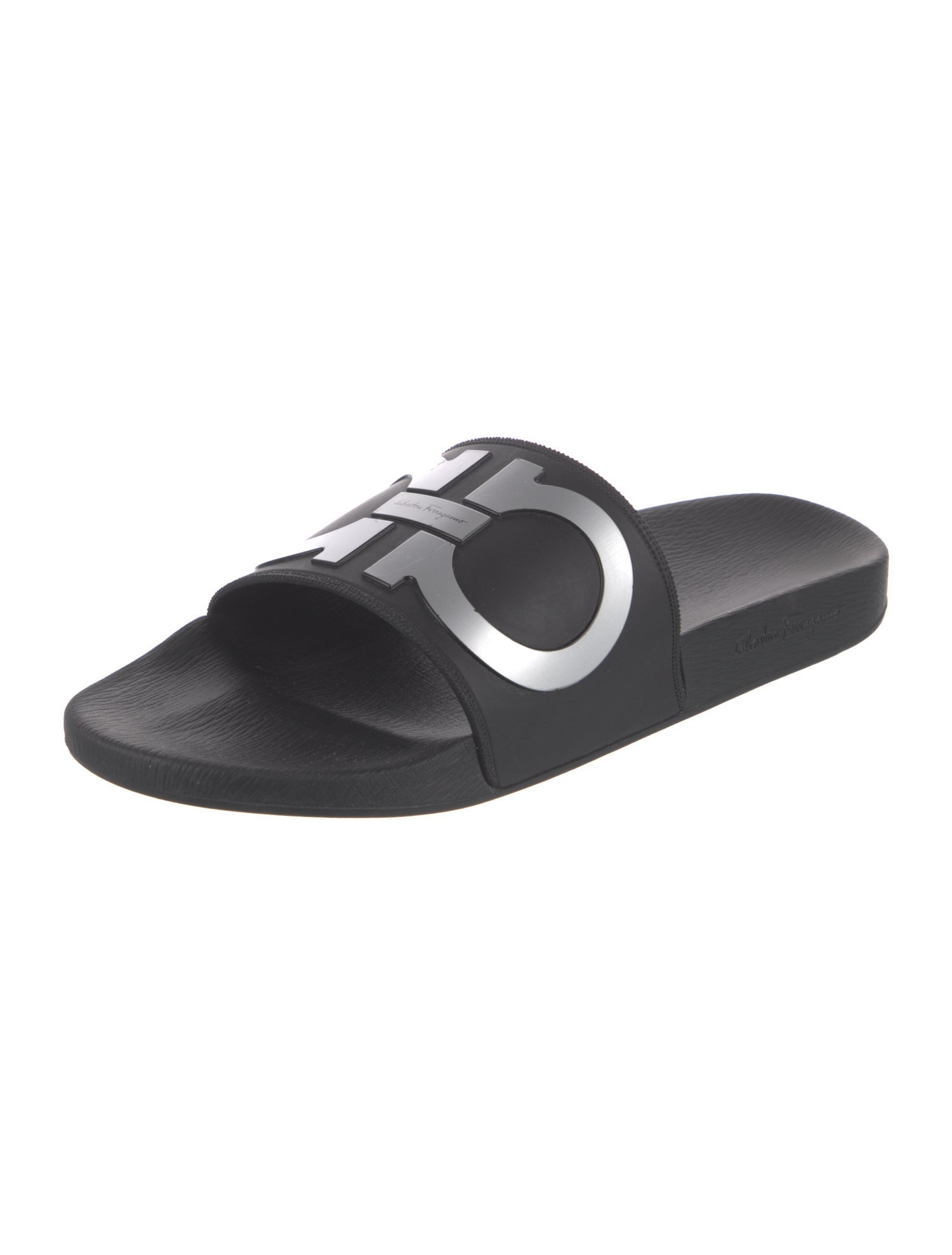 Salvatore Ferragamo Rubber Graphic Print Slides