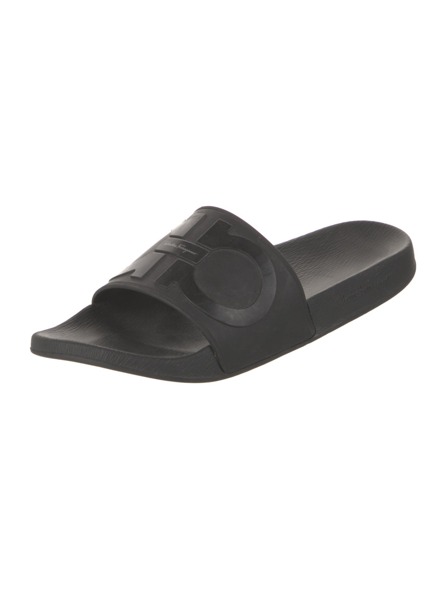 Salvatore Ferragamo Rubber Graphic Print Slides