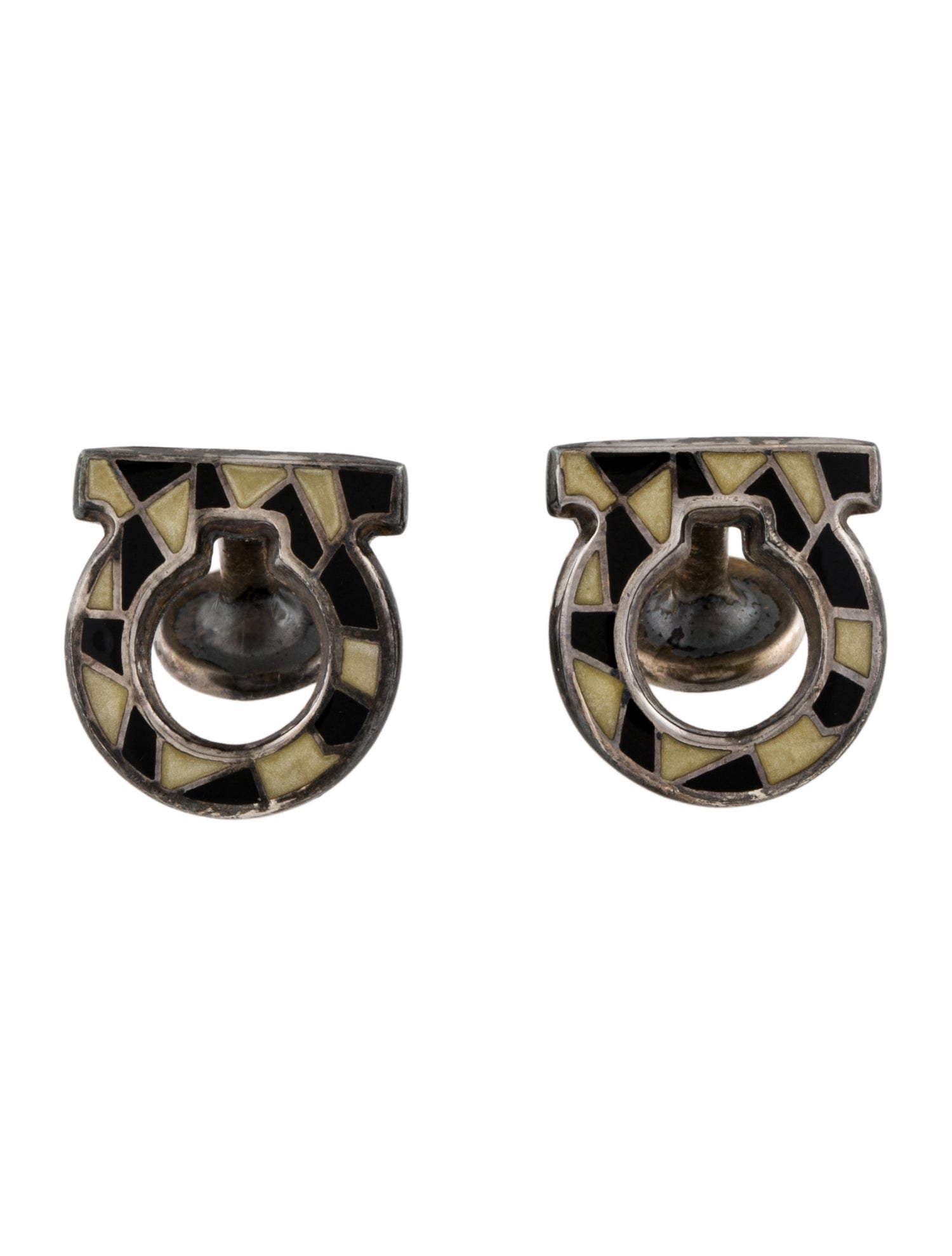Salvatore Ferragamo Enamel Logo Cufflinks