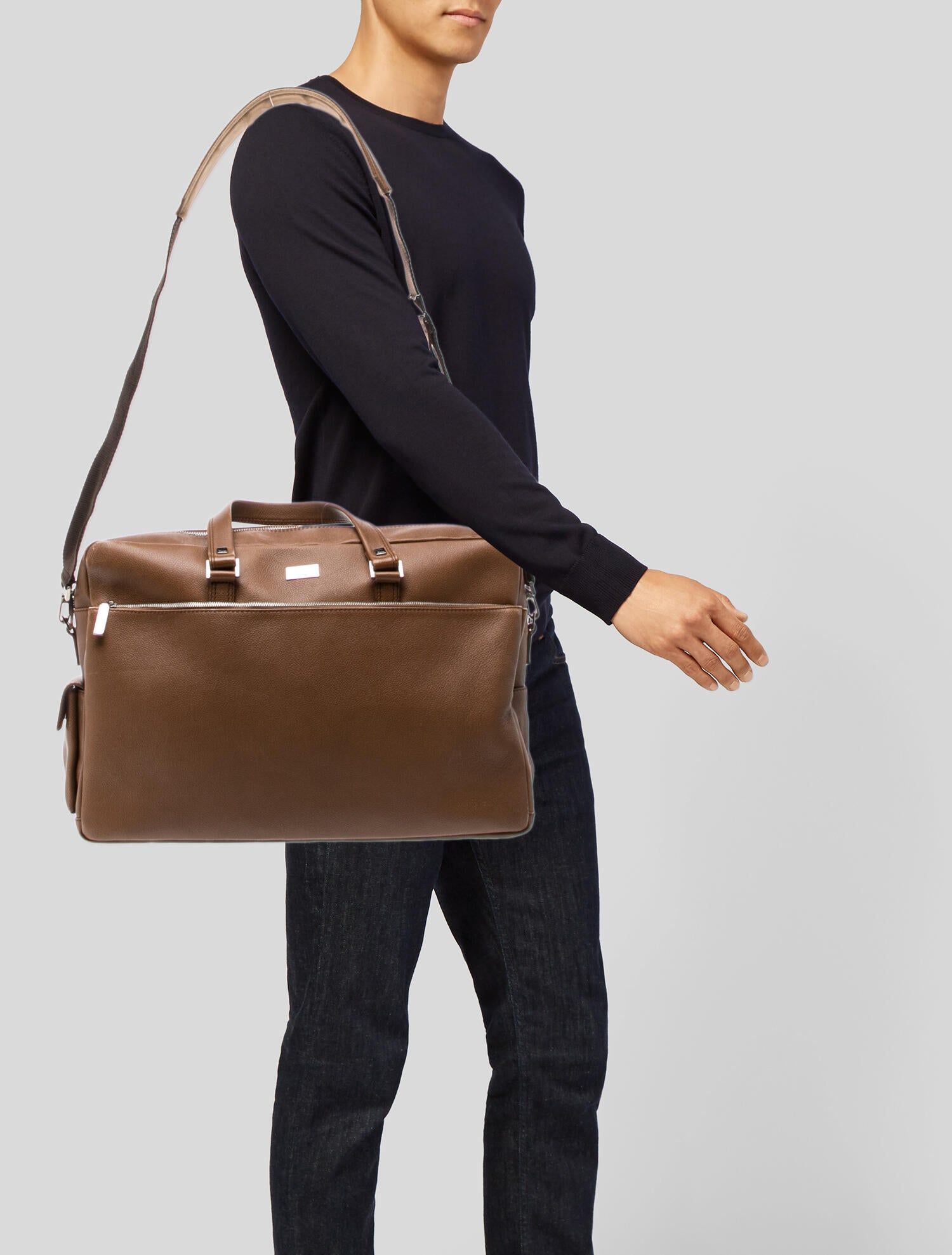 Salvatore Ferragamo Leather Messenger Bag