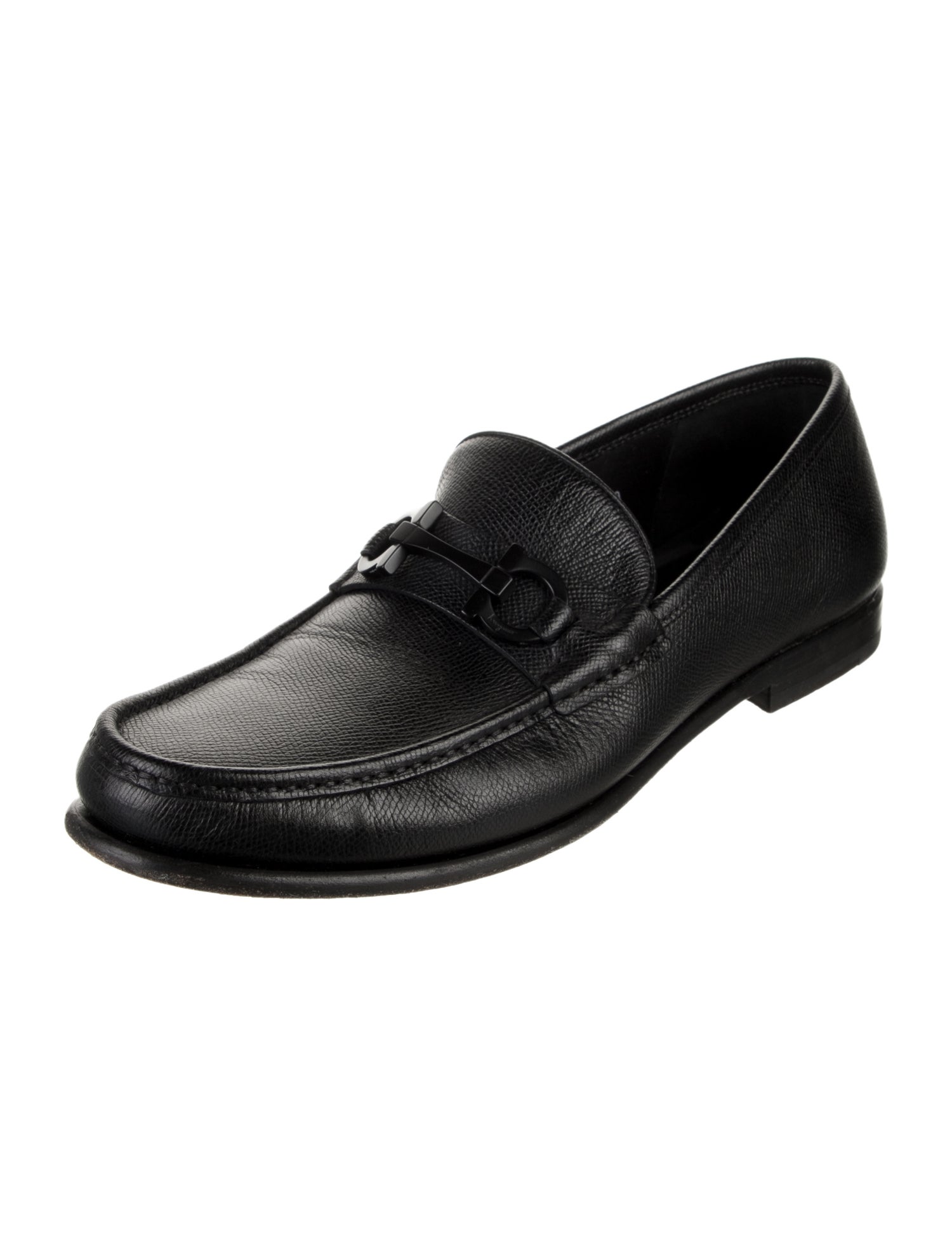 Salvatore Ferragamo Horsebit Accent Leather Loafers