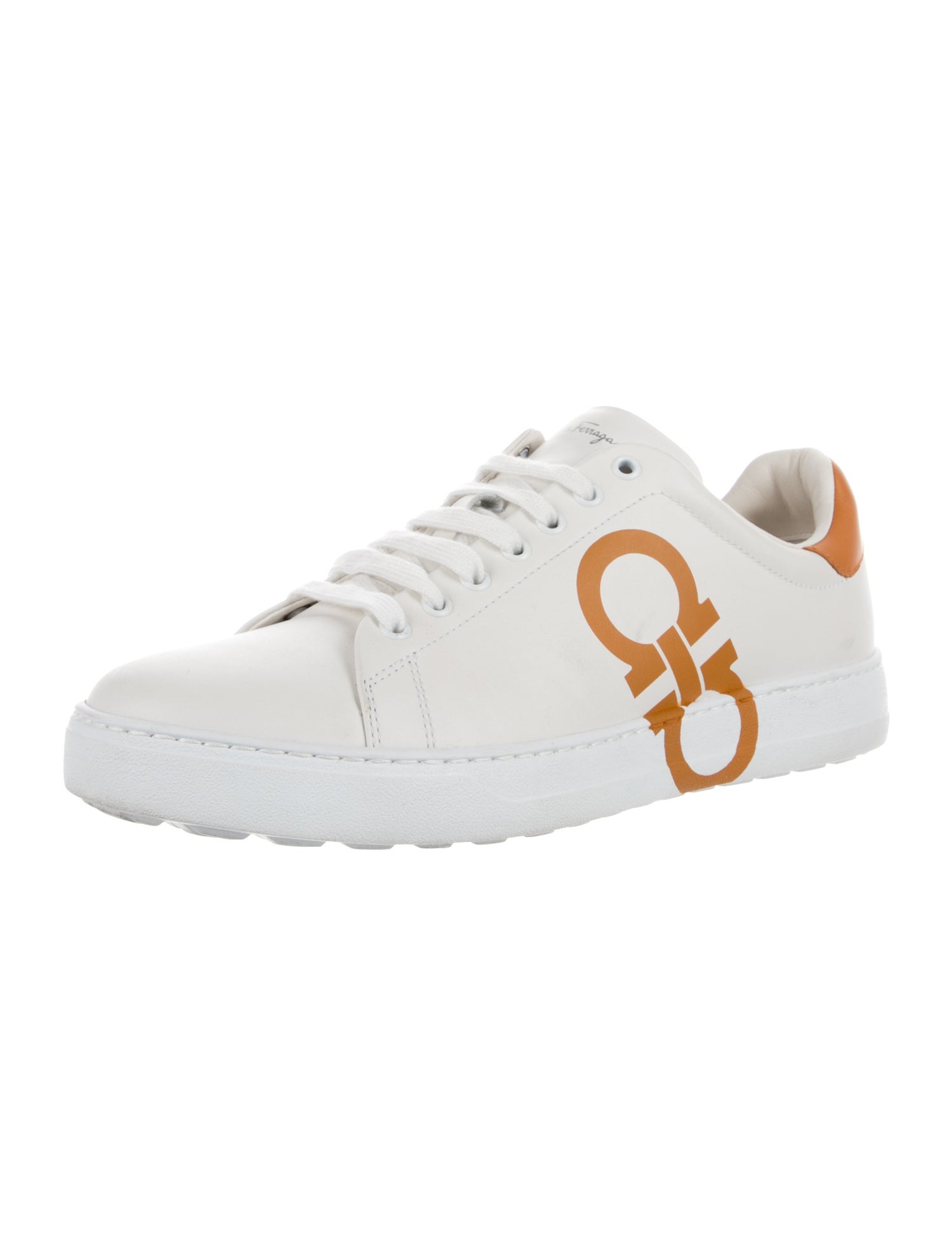 Salvatore Ferragamo Leather Printed Sneakers