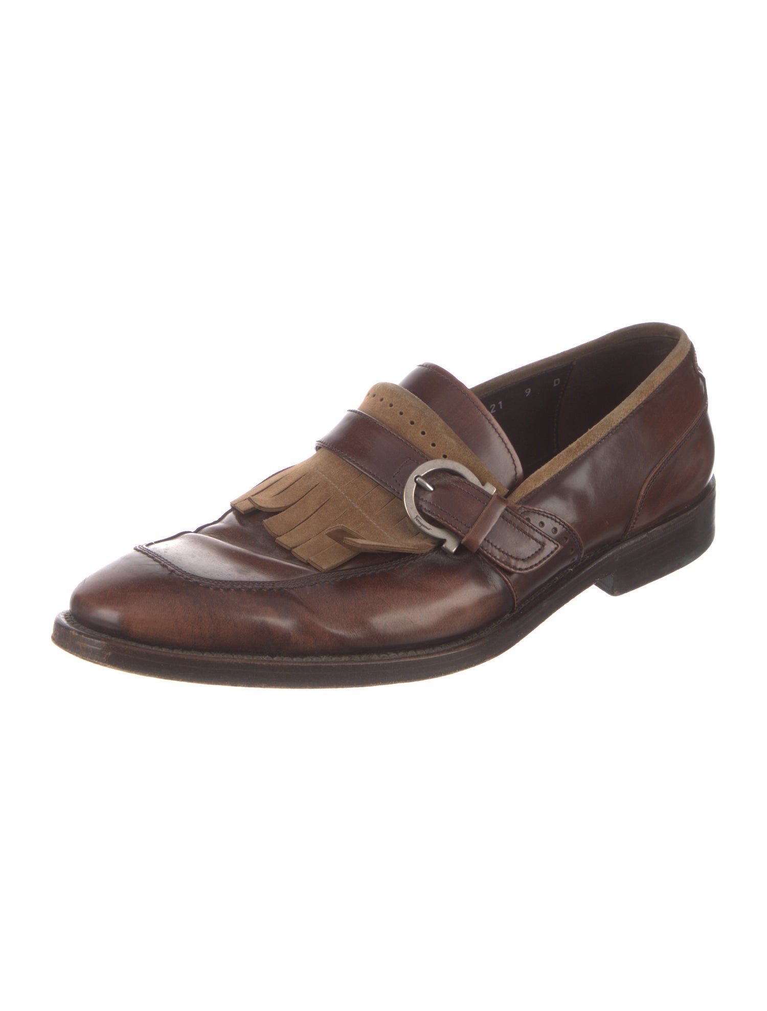 Salvatore Ferragamo Gancio Logo Leather Loafers