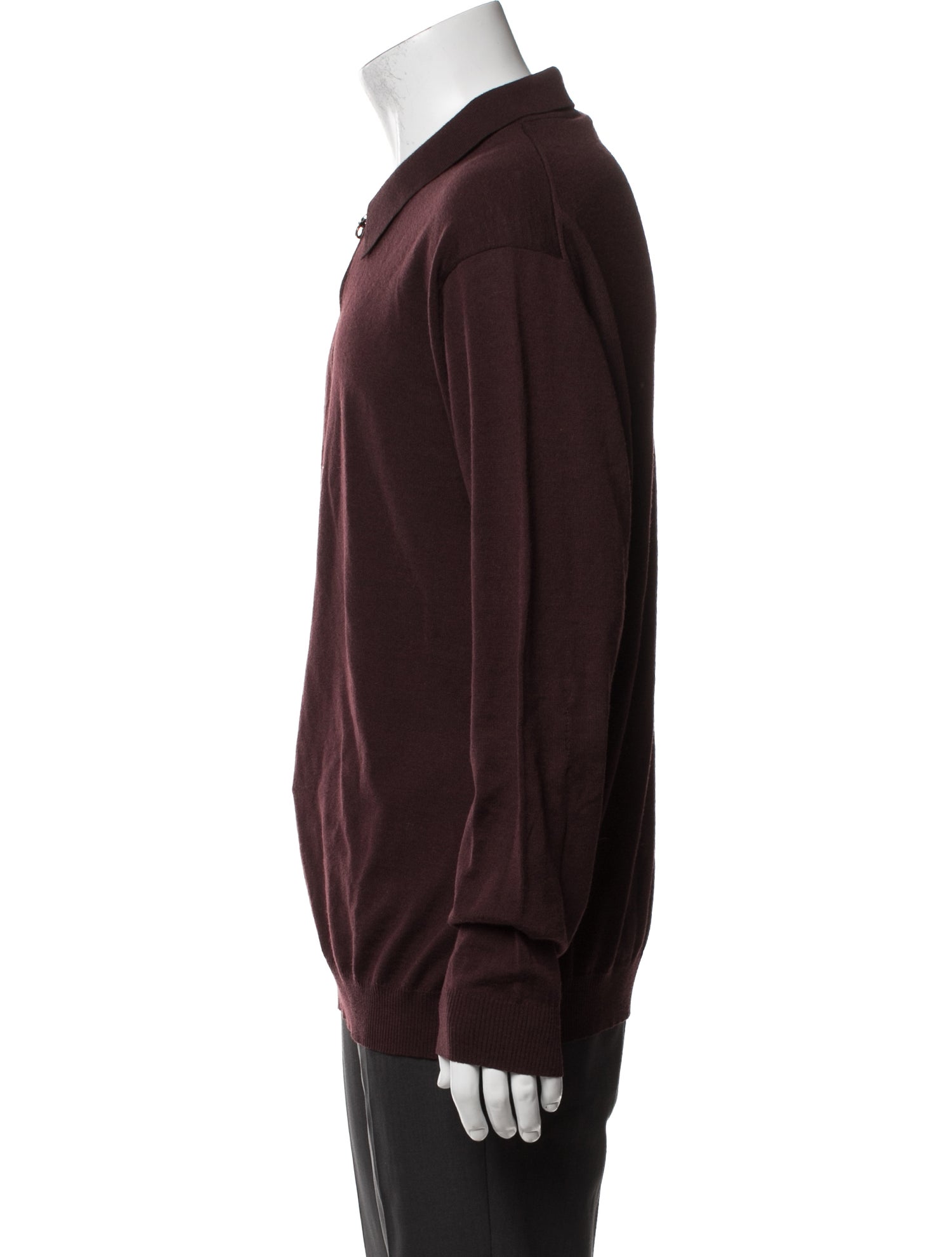 Salvatore Ferragamo Wool Collar Polo Sweater