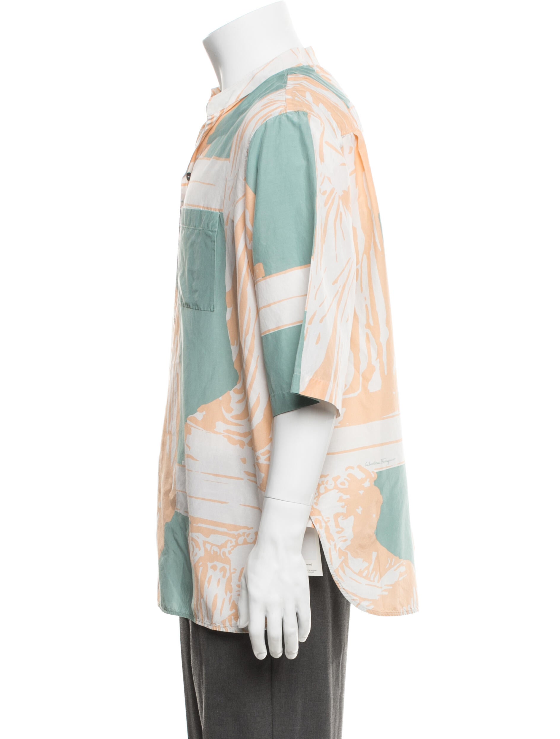 Salvatore Ferragamo Graphic Print Short Sleeve Shirt