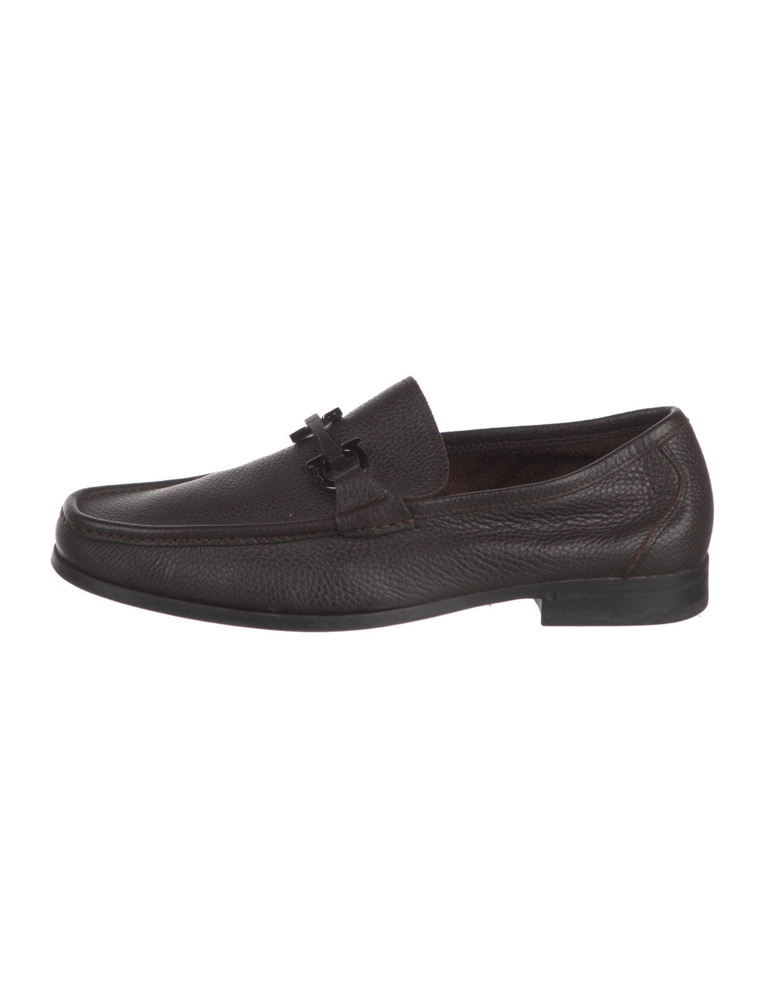 Salvatore Ferragamo Gancini Logo Leather Loafers