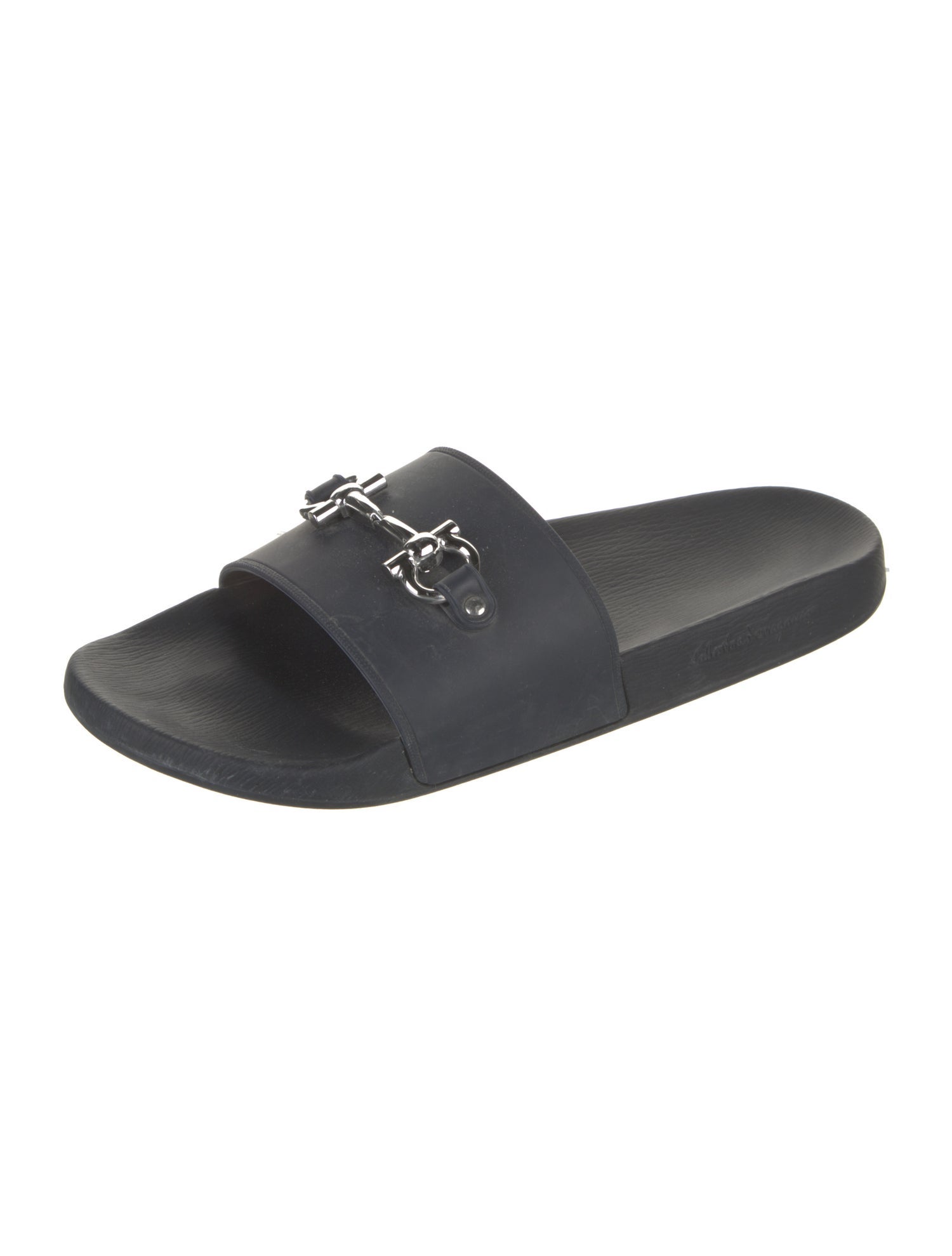 Salvatore Ferragamo Horsebit Accent Rubber Slides