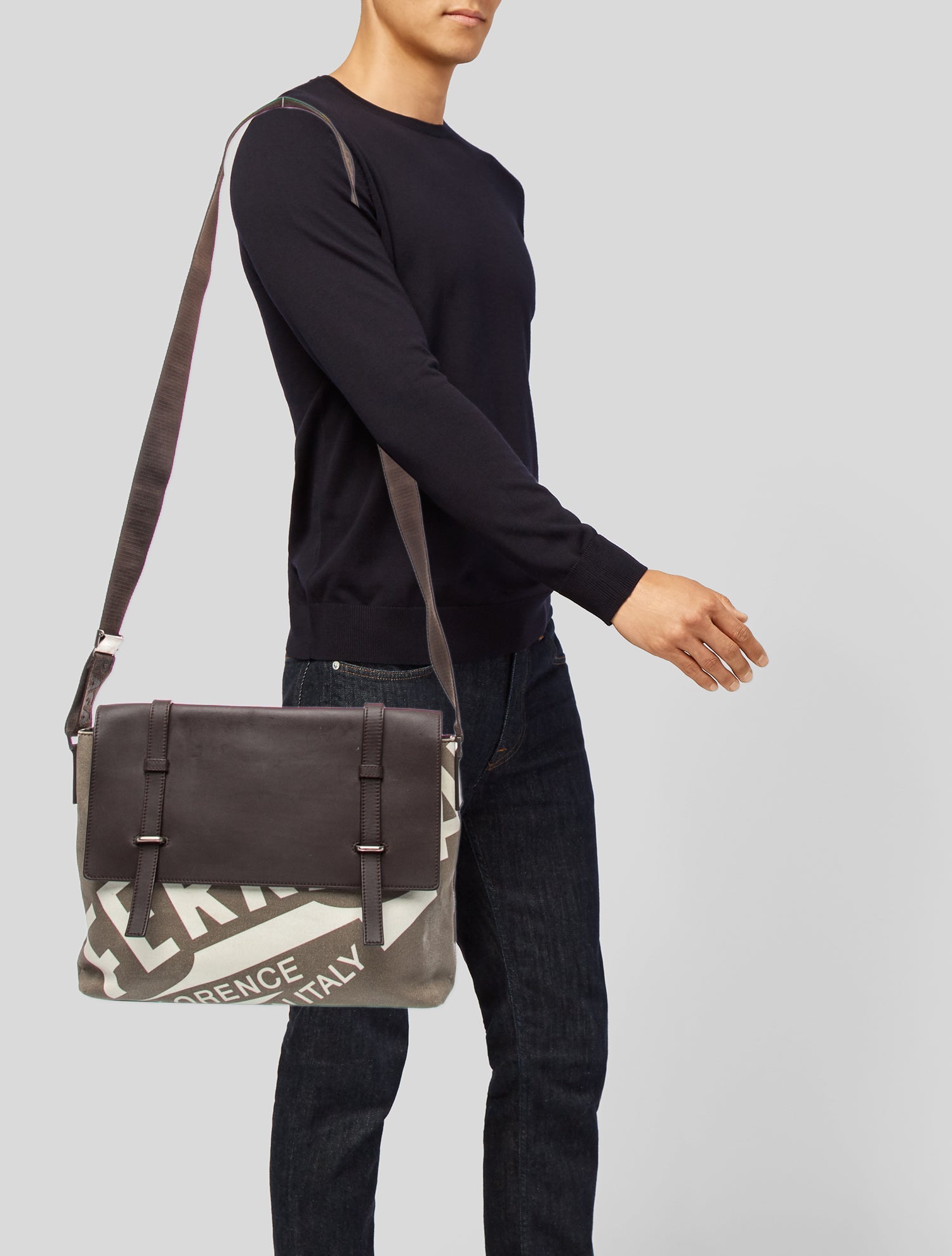 Salvatore Ferragamo Canvas Messenger Bag