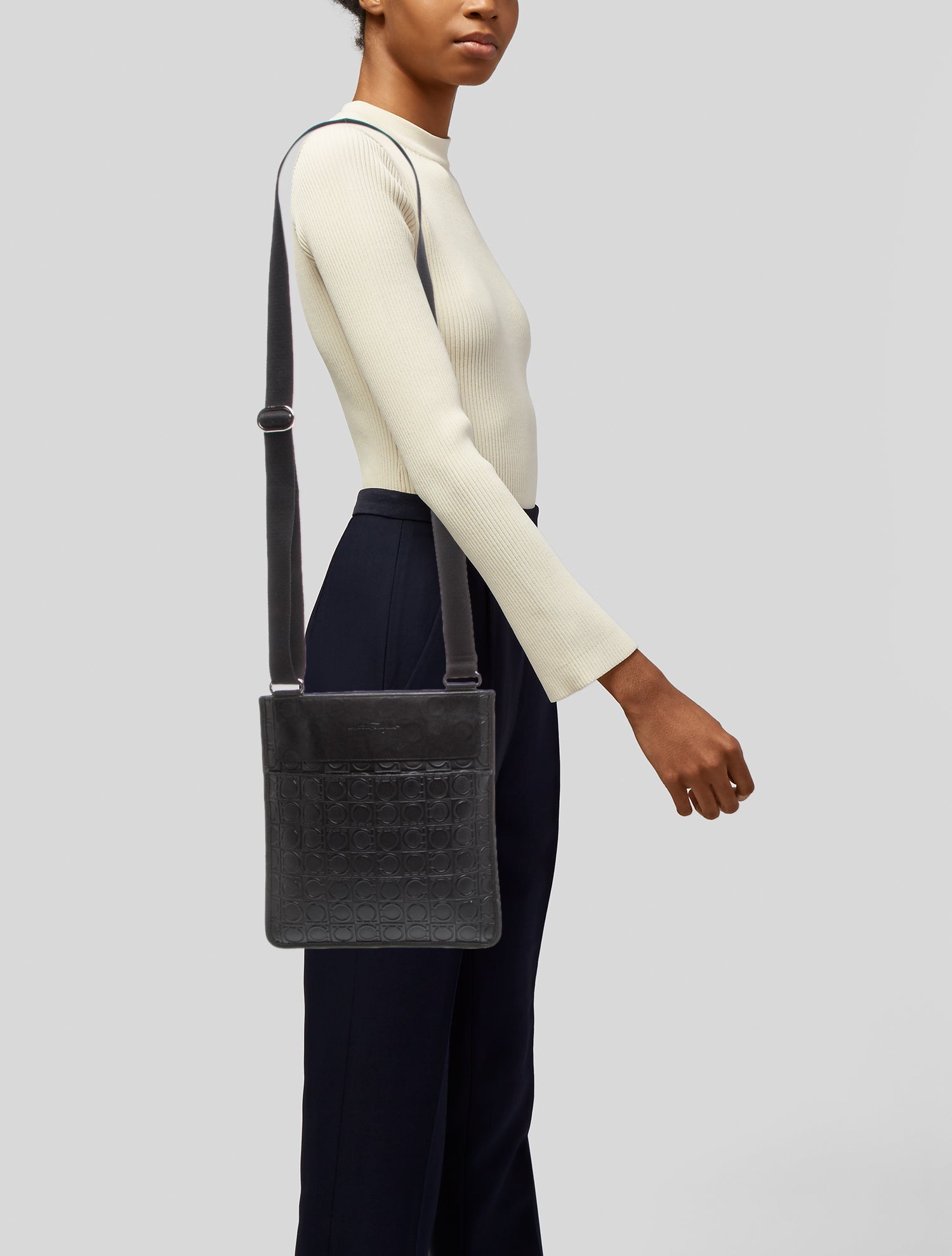 Salvatore Ferragamo Leather Messenger Bag